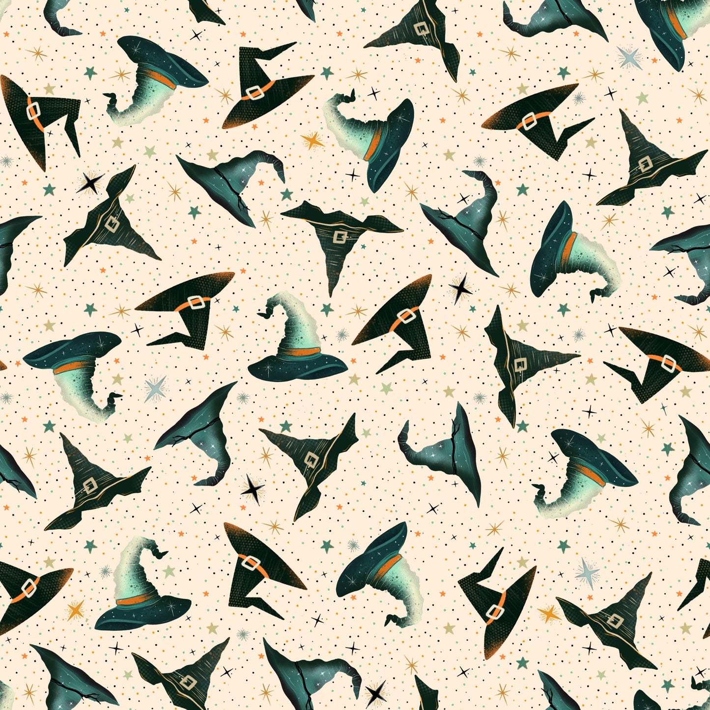 Witchy Wicked Witches Hats & Stars 4868-41 by Rose Halsey