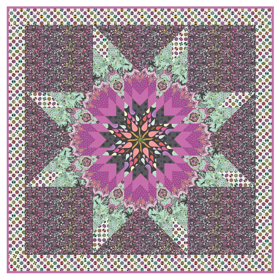 Prince Charming Deja Vu Charmer Quilt Kit Designed by Tula Pink
