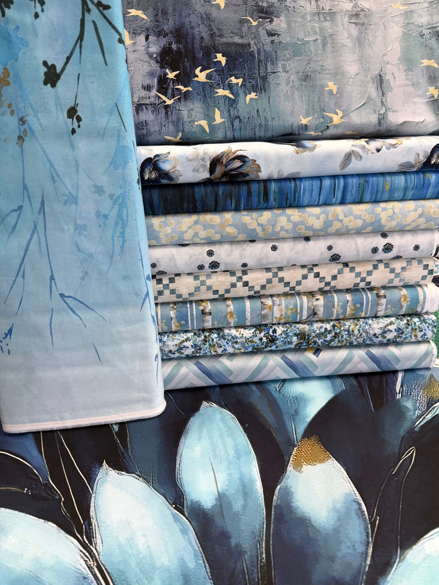 Behind Blue Eyes Digital by Funny Girl 44" Panel Flower Power Peacock 8658P-73 Cotton Woven Panel