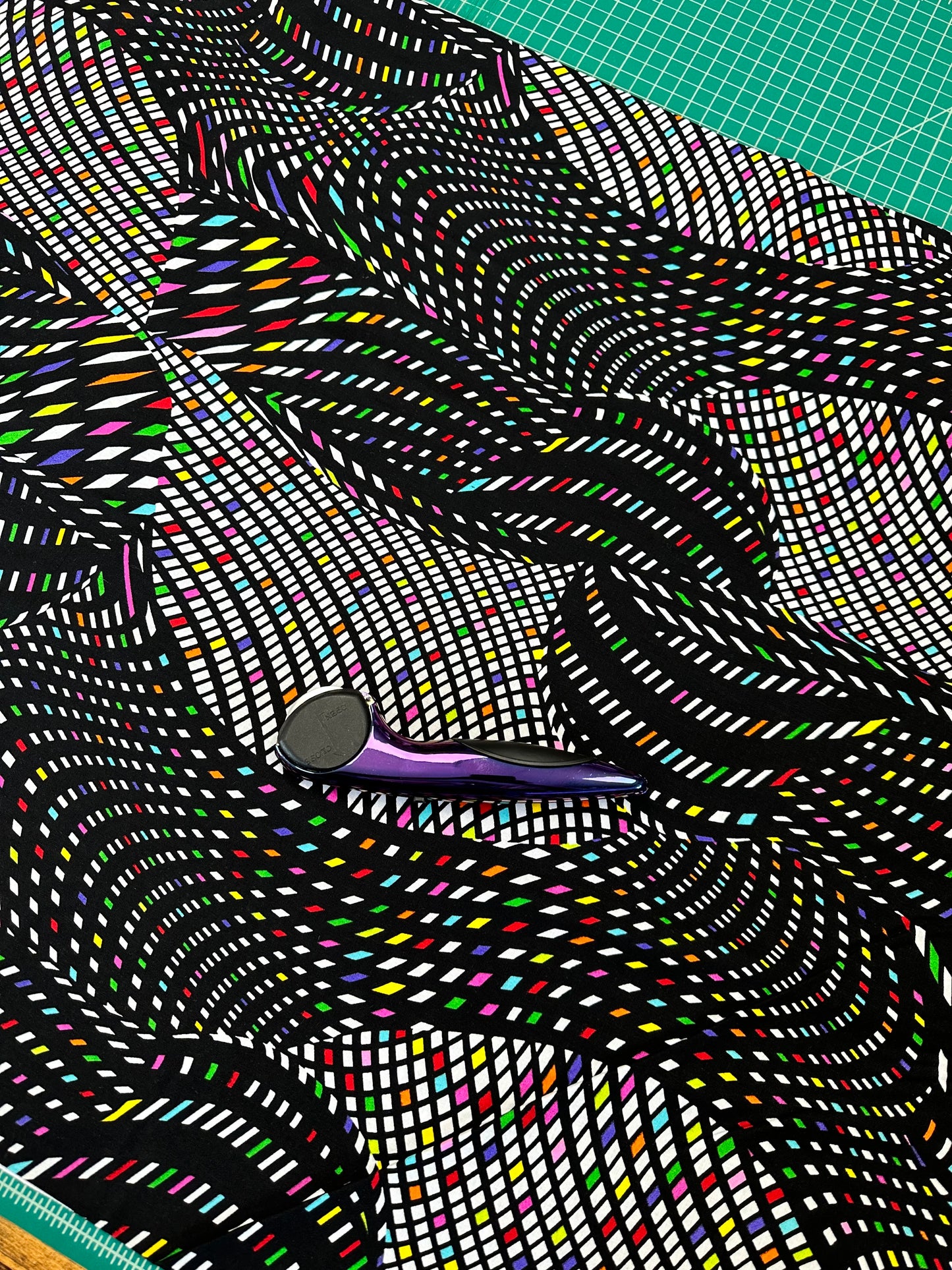 Jazzed by Chelsea DesignWorks Geometric Large Black 108" Wideback 8019-98 Fabric