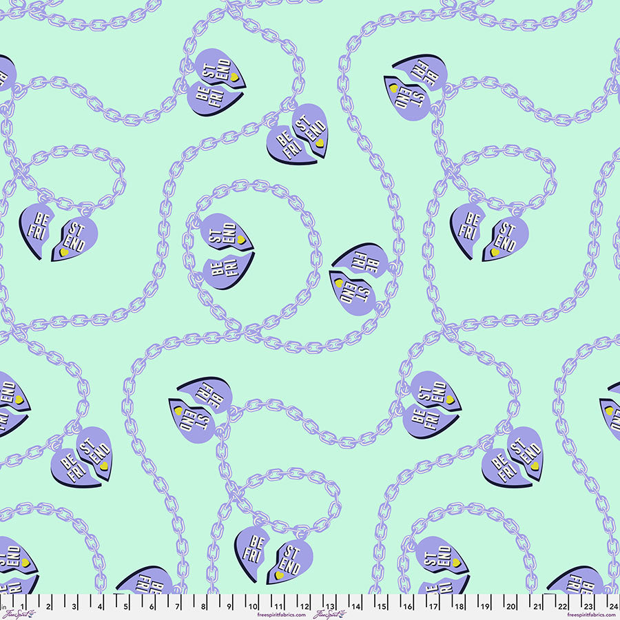 Besties by Tula Pink 108" Wideback Big Charmer Bluebell Cotton Sateen QBTP015.BLUEBELL