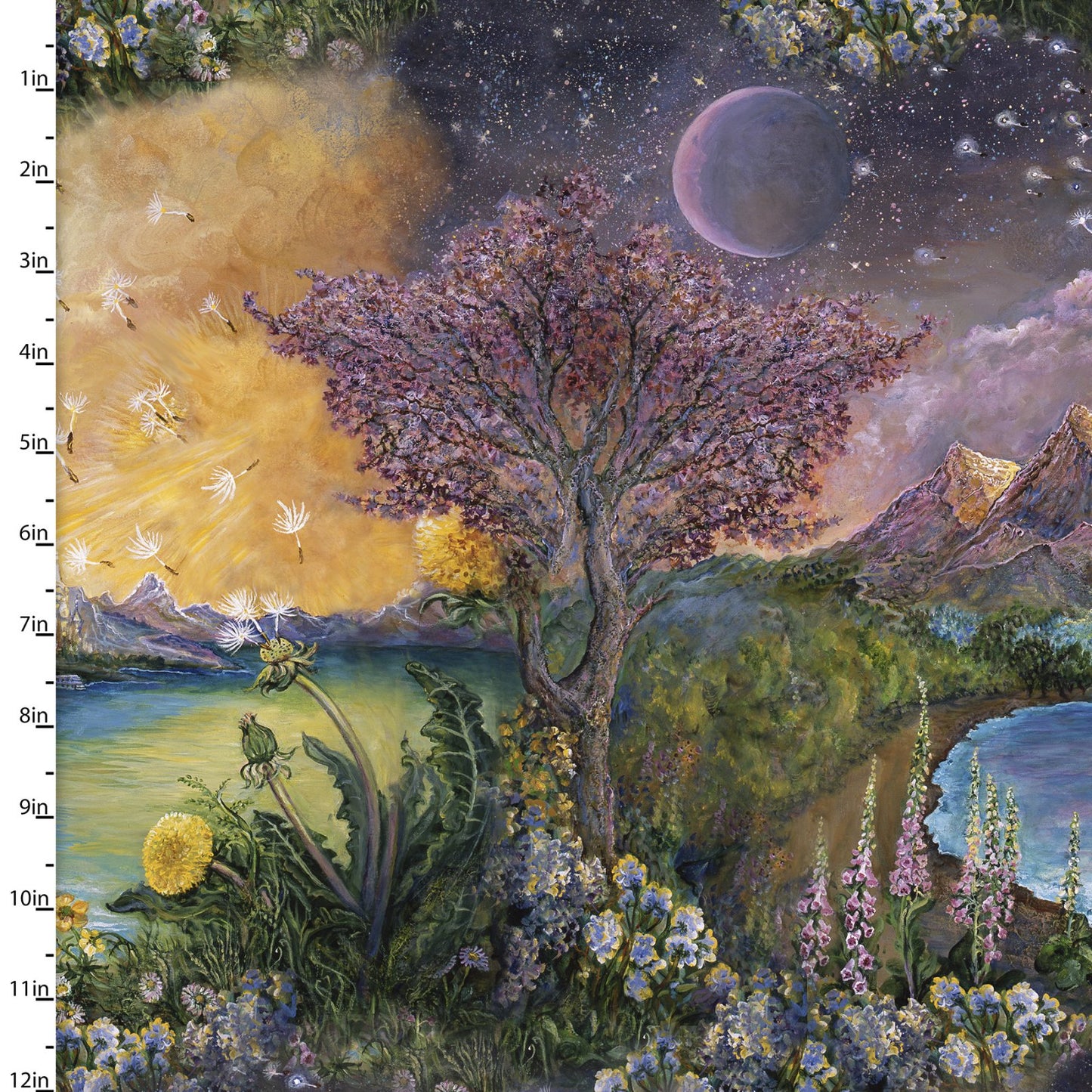 World of Wonder by Josephine Wall Scenic 18684-MLT Cotton Woven Fabric