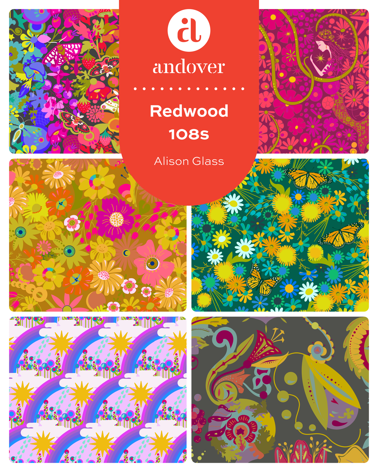 Redwood 108" Wideback First Day Dusk AW-10465-P by Alison Glass