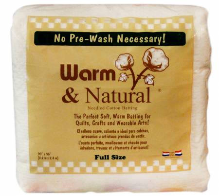 Warm & Natural Cotton Batting 90" x 96” 2381WN