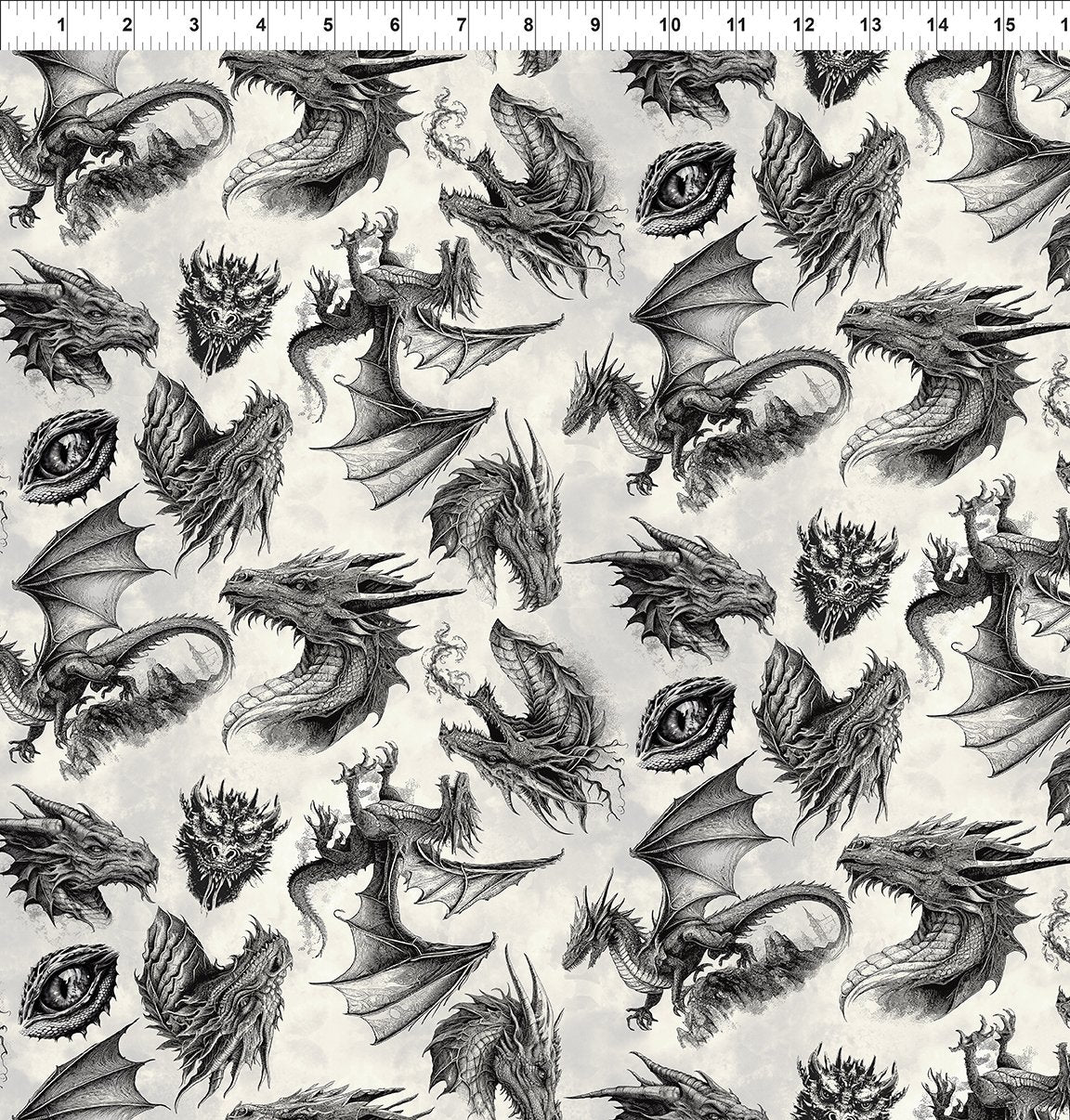 Dragons Emerald Reign Etching Cream 23DRG.2 Cotton Woven Fabric