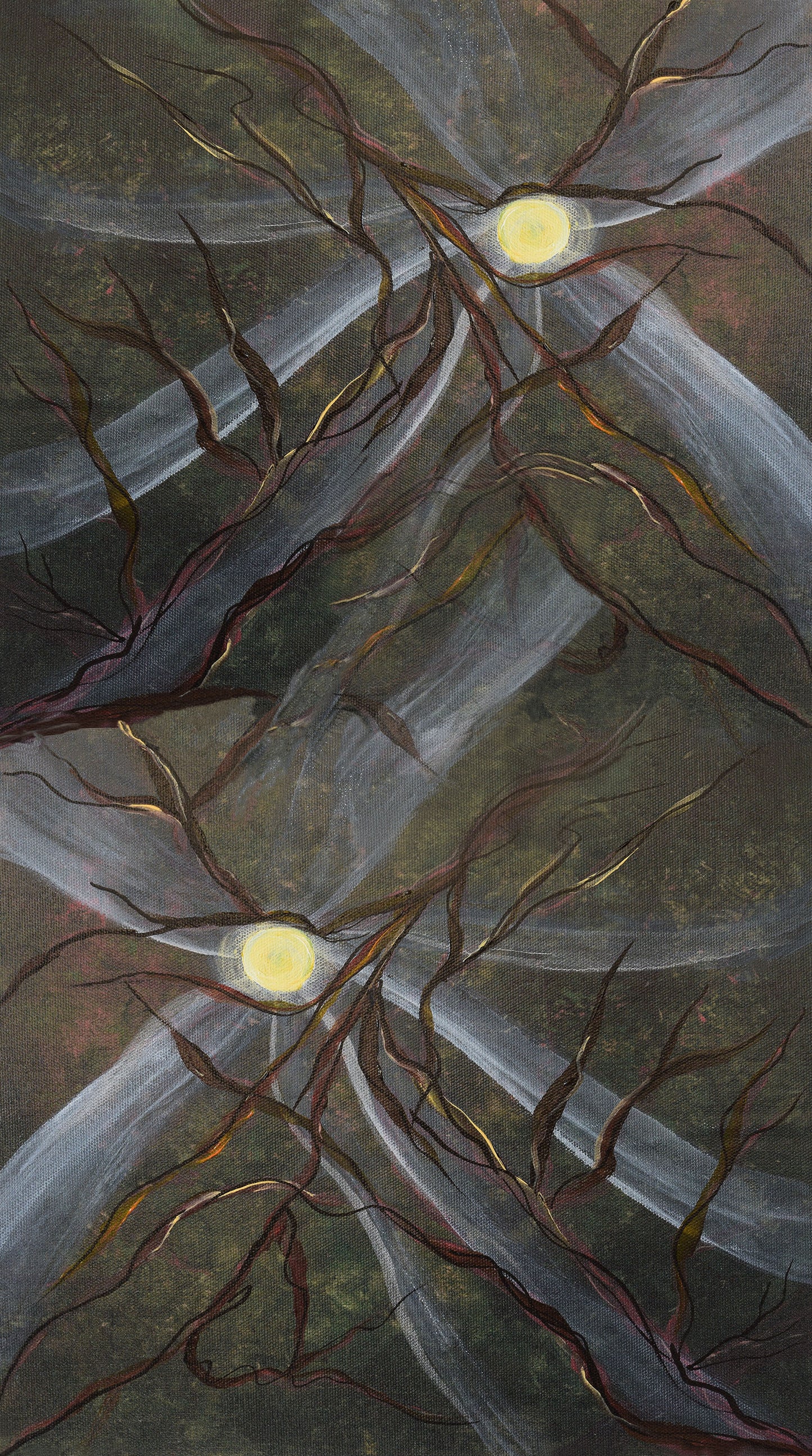 Amok by Stephanie Brandenburg of Frond Design Studios 24" Panel Moonlight Moss 40171-76 Cotton Woven Panel