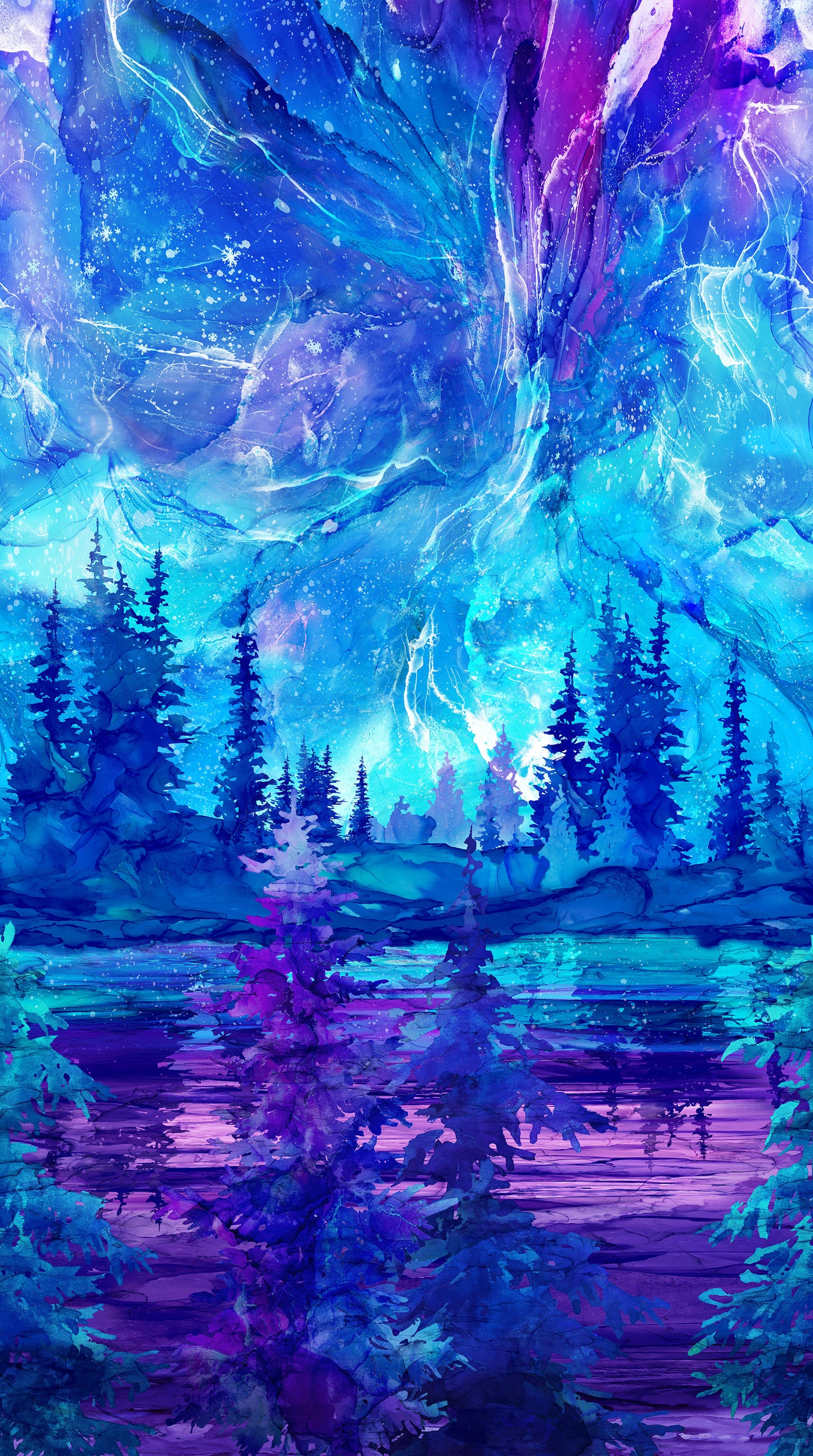 Illuminations by Deborah Edwards and Melanie Samra 24" Panel Repeat Cut Blue DP27001-46 Cotton Woven Panel