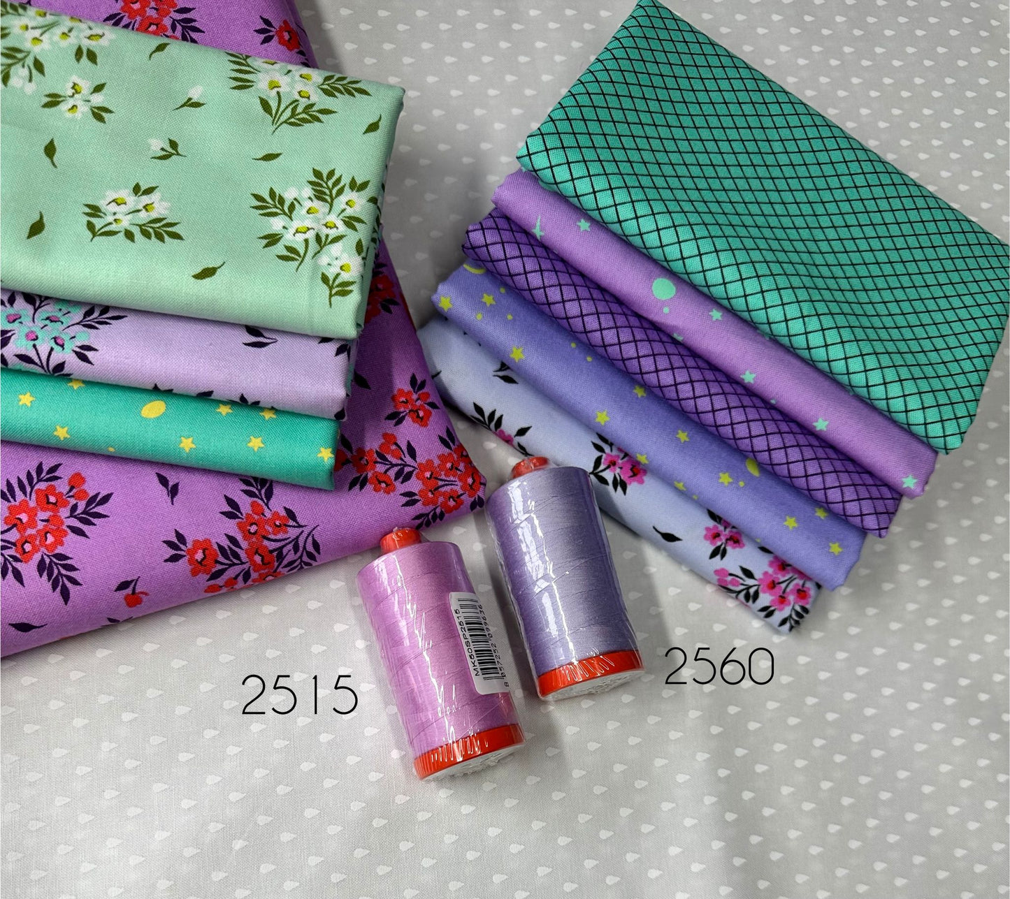 Sweet Stitchers Sew-Along September Kits for Bountiful by Busy Hands Tula Pink True Colors Cool