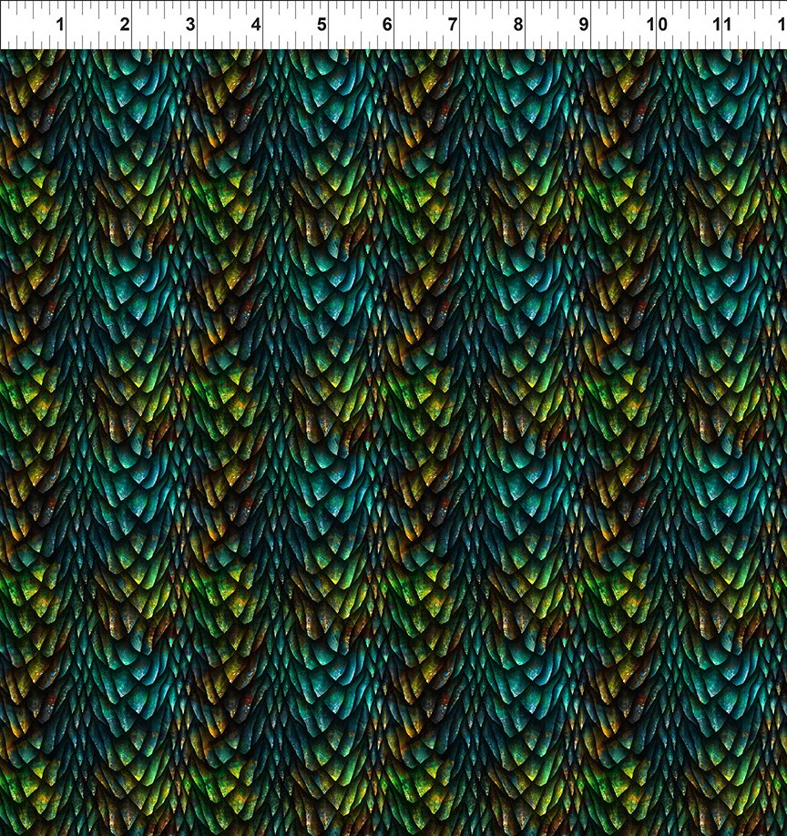 Dragons Emerald Reign Scales Emerald 25DRG.1 Cotton Woven Fabric