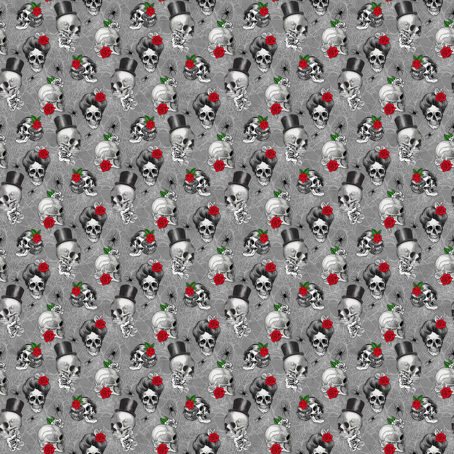 'Till Death Us Do Part by Deborah Edwards Med Gray/Multi 28116-96 Cotton Woven Fabric