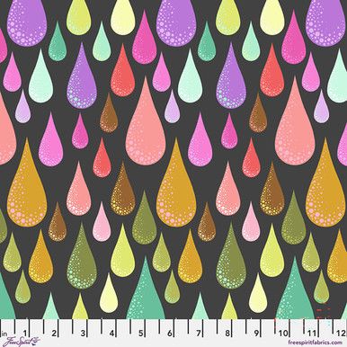 Prince Charming Deja Vu Dew Drops Licorice PWTP275.Licorice Fabric by Tula Pink