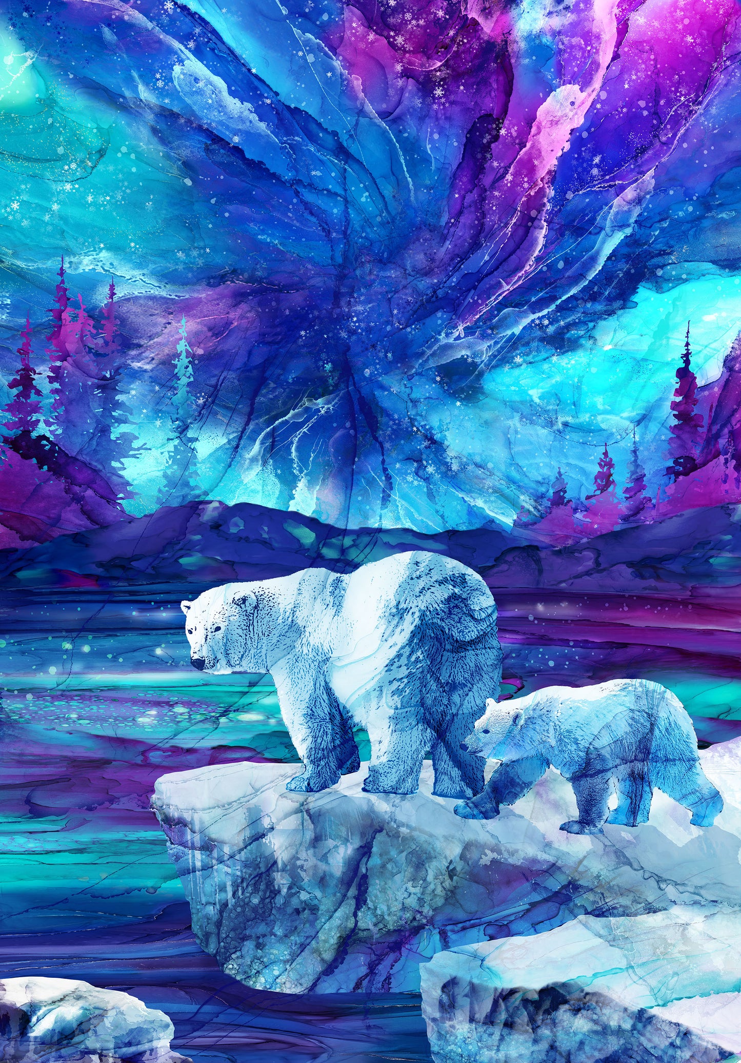 Illuminations by Deborah Edwards and Melanie Samra 30" Panel Blue DP27000-46 Cotton Woven Panel