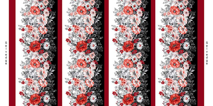 PREORDER ITEM - EXPECTED APRIL 2026: Scarlet's Treasure by Color Principle Border Stripe Red/White 3648-81 Cotton Woven Fabric