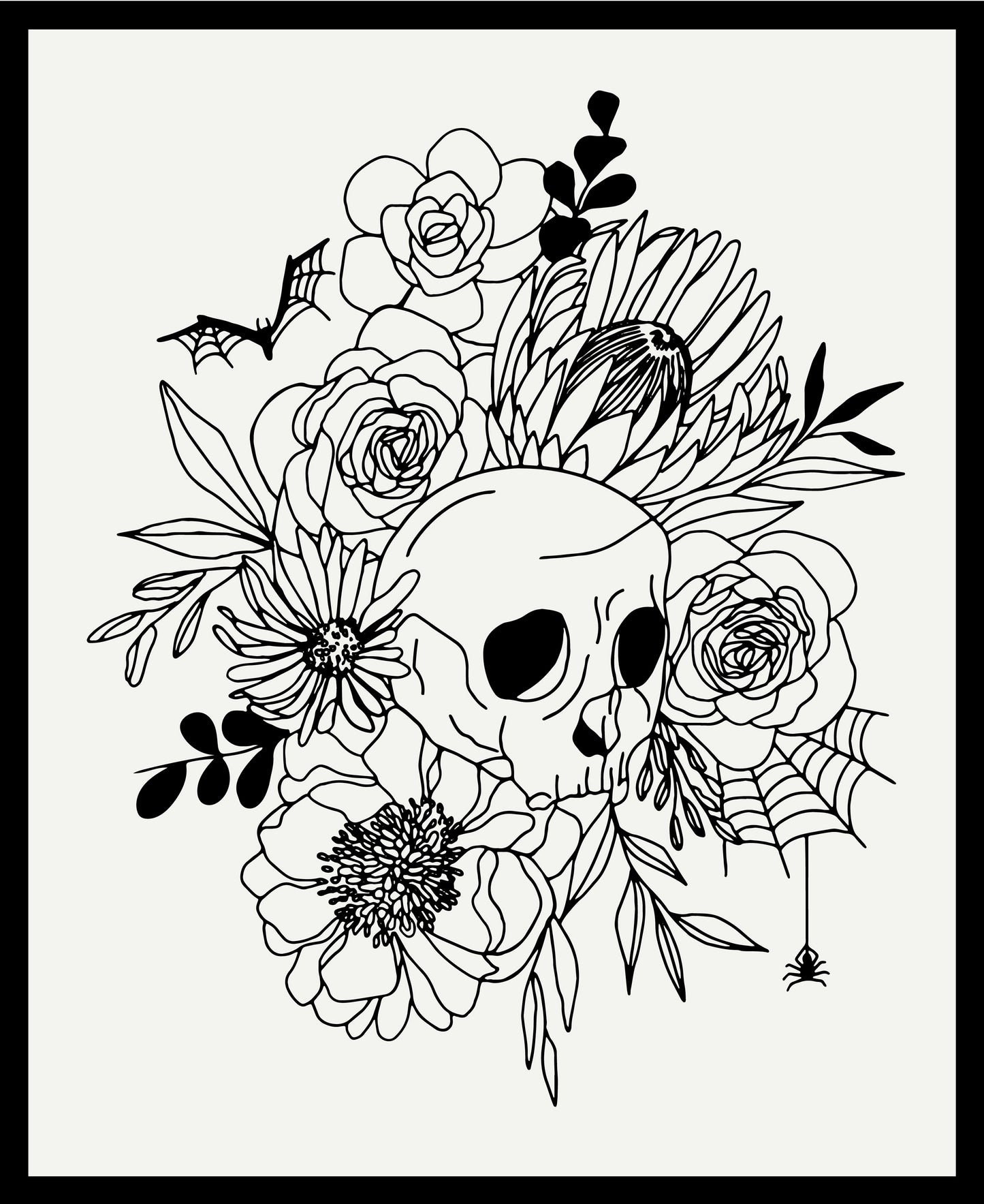 Noir by Alli K Design 36" Panel Ghost    11548-21 Cotton Woven Panel