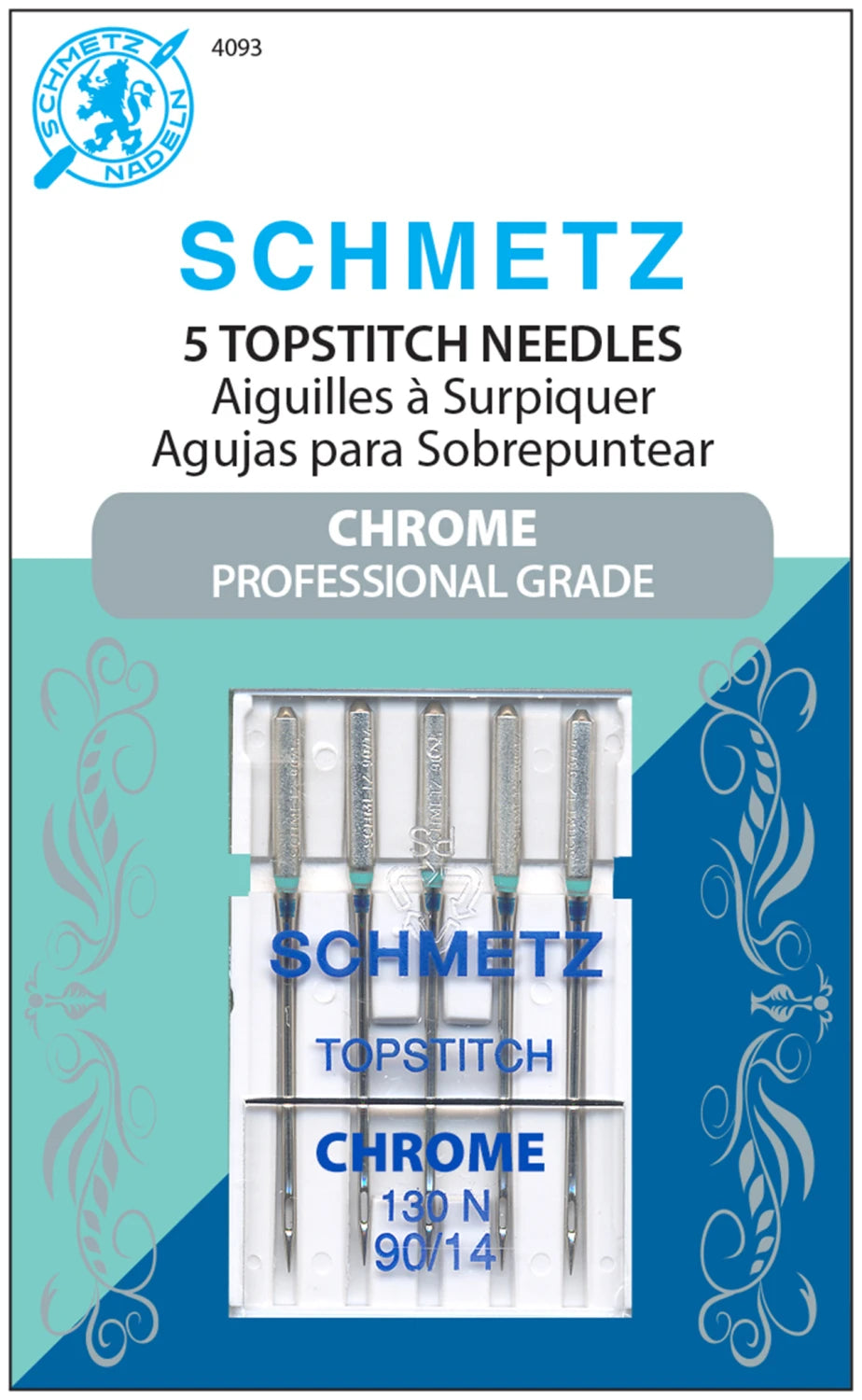 Schmetz Chrome Topstitch 90/14 Needles – The Fabric Candy Shoppe