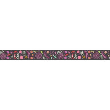 Prince Charming Deja Vu Dandelion Licorice 7/8" Ribbon by Tula Pink