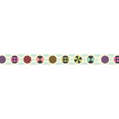 Prince Charming Deja Vu Taffy Sugar Rush 7/8" Ribbon by Tula Pink