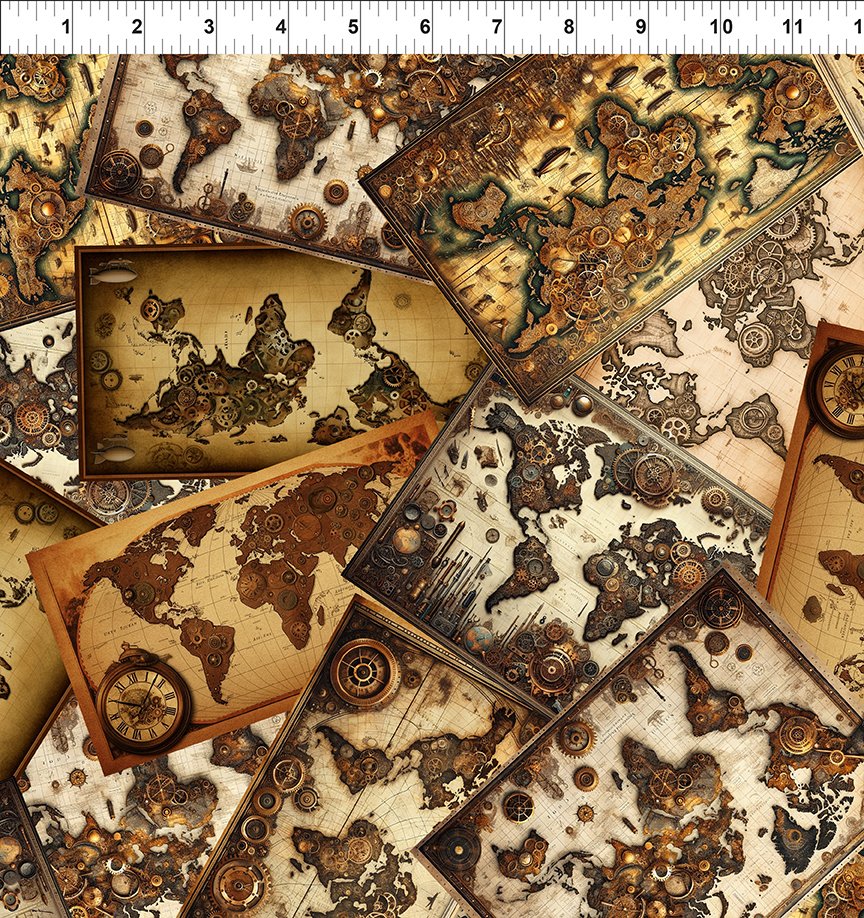 PREORDER ITEM - EXPECTED DECEMBER 2025: Steampunk Menagerie By Jason Yenter 5ST.1 5ST.1 Cotton Woven Fabric