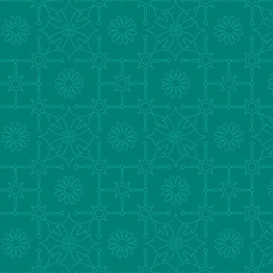 Color Camp Grove Leatherwork Dark Teal 10429-T by Alison Glass