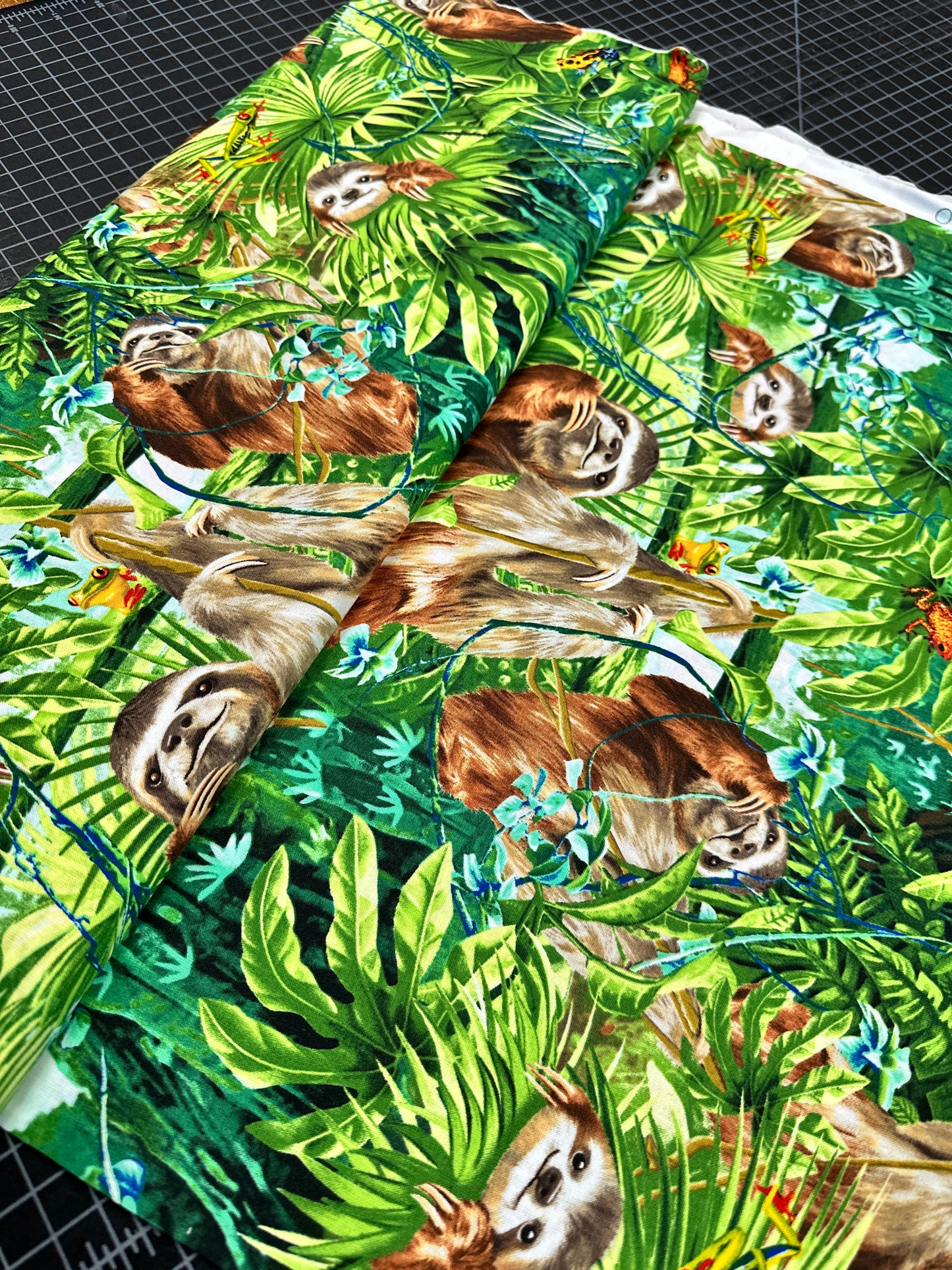 Sloth Love designed by Michael Searle MICHAEL-C6489 Cotton Woven Fabric