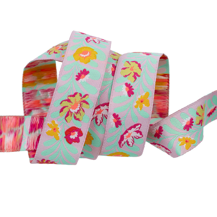 Untamed by Tula Pink 7/8” Ribbon Flowerfield Lunar TK124/22mm Col 02