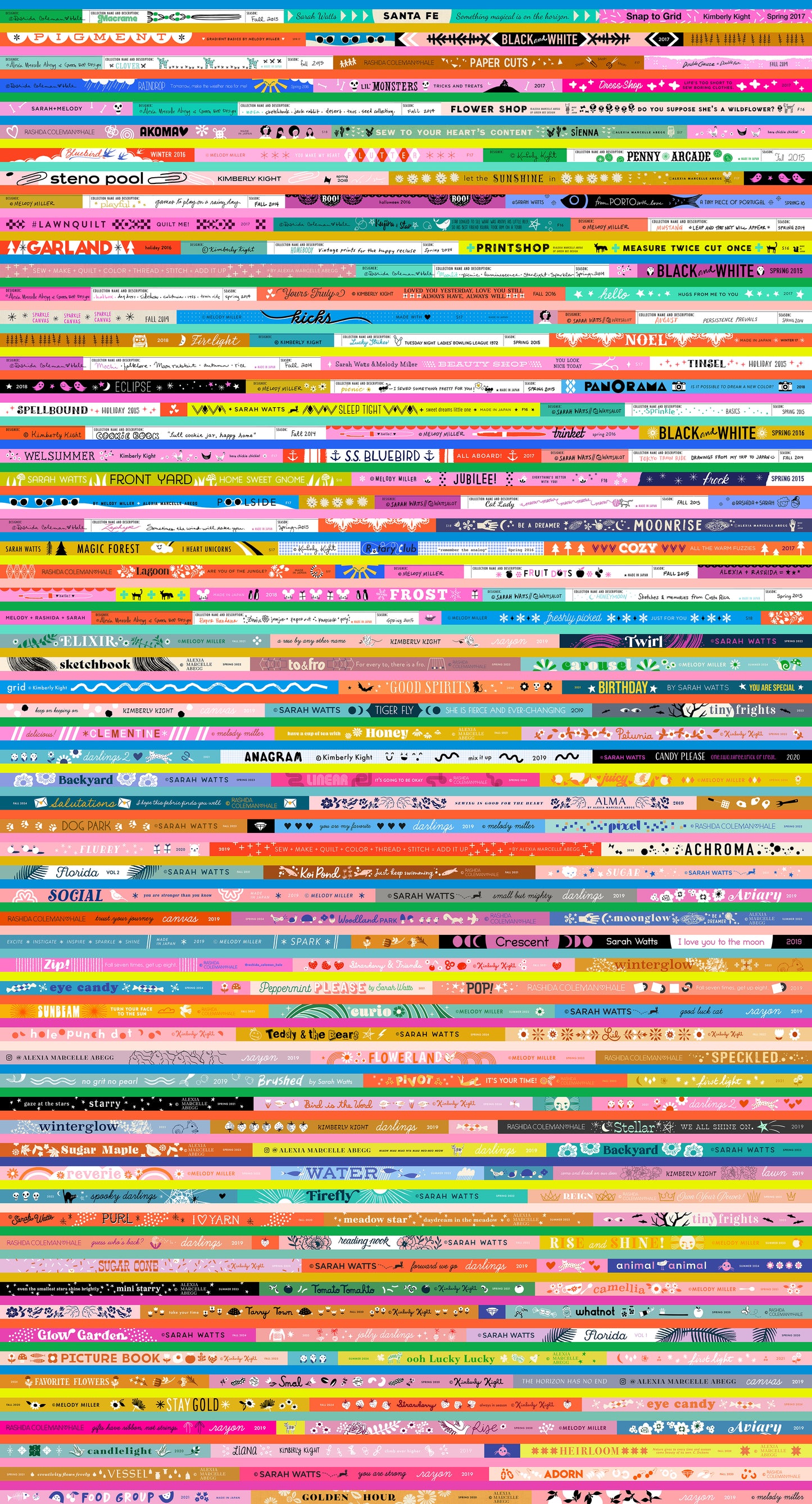 Selvedge Magic by Ruby Star Society 81" Panel Selvedge Magic Multi   RS5179.11