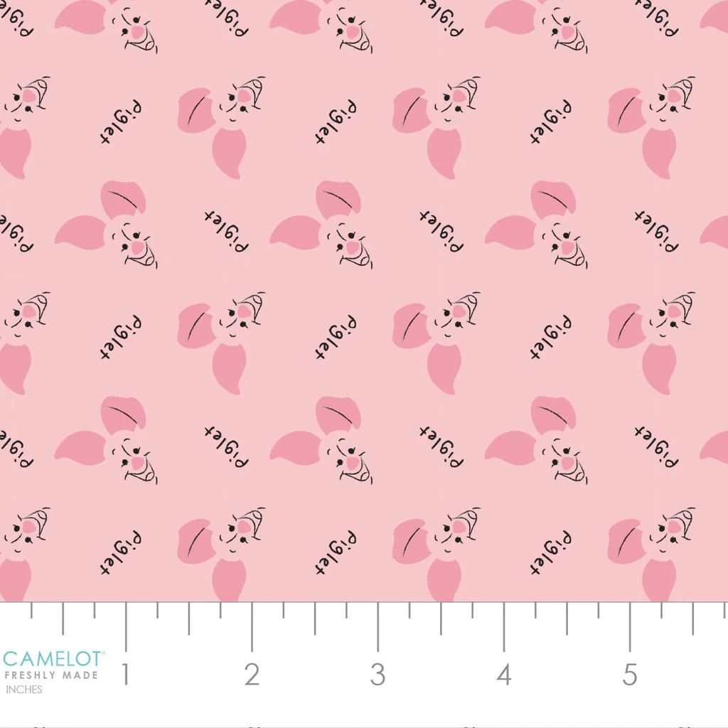 Licensed Disney Winnie the Pooh All About Me All About Piglet Pink 85430703-1 Cotton Woven Fabric