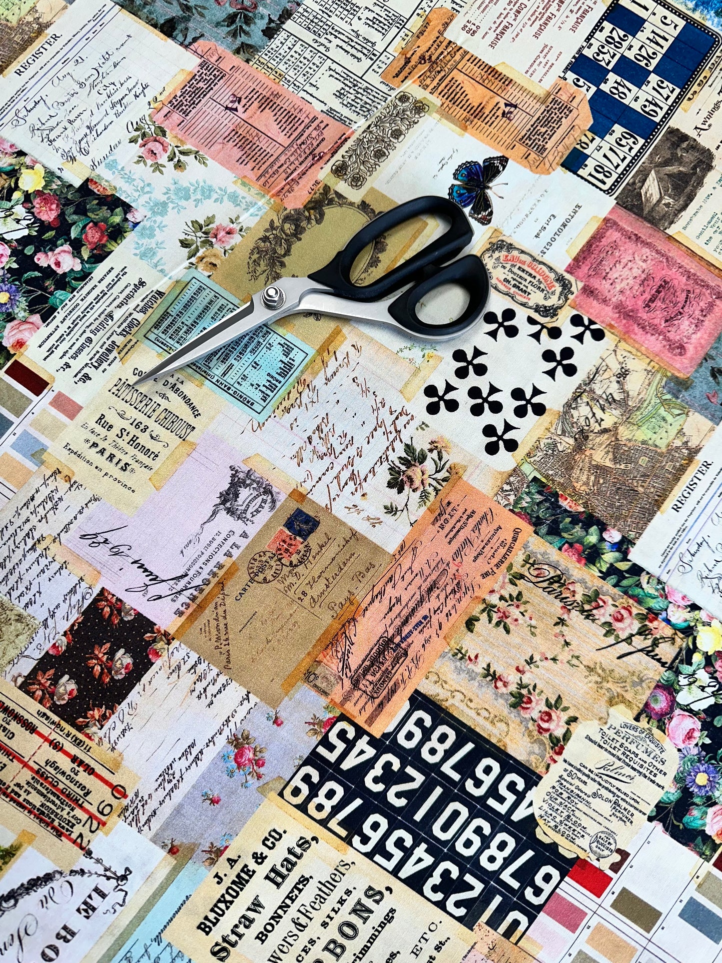 Tim Holtz Eclectic Element Palette 108" Wideback Quilt Backing Wideback Ephemera 100% Cotton Sateen Wideback Quilt Backing QBTH014.PALETTE Cotton Woven Wideback