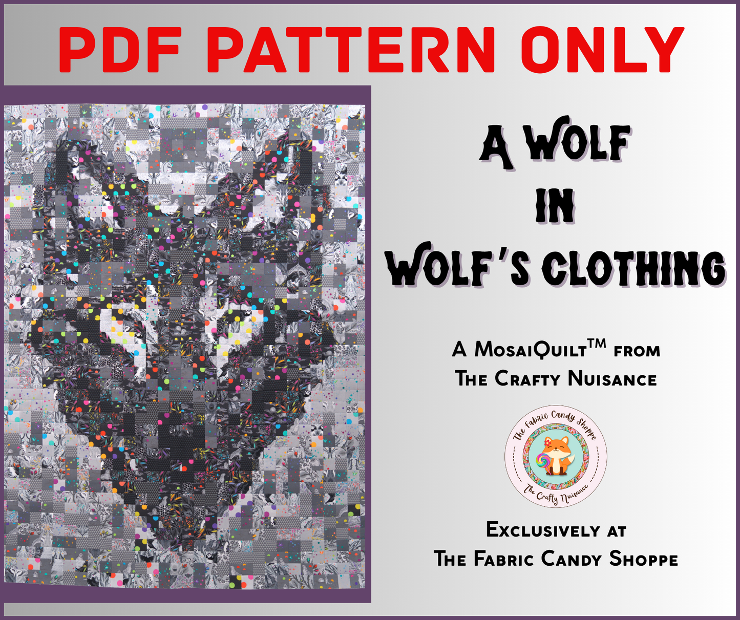 Preorder Dec 2025: A Wolf in Wolf's Clothing PDF PATTERN ONLY from The Crafty Nuisance (TFCS Exclusive)