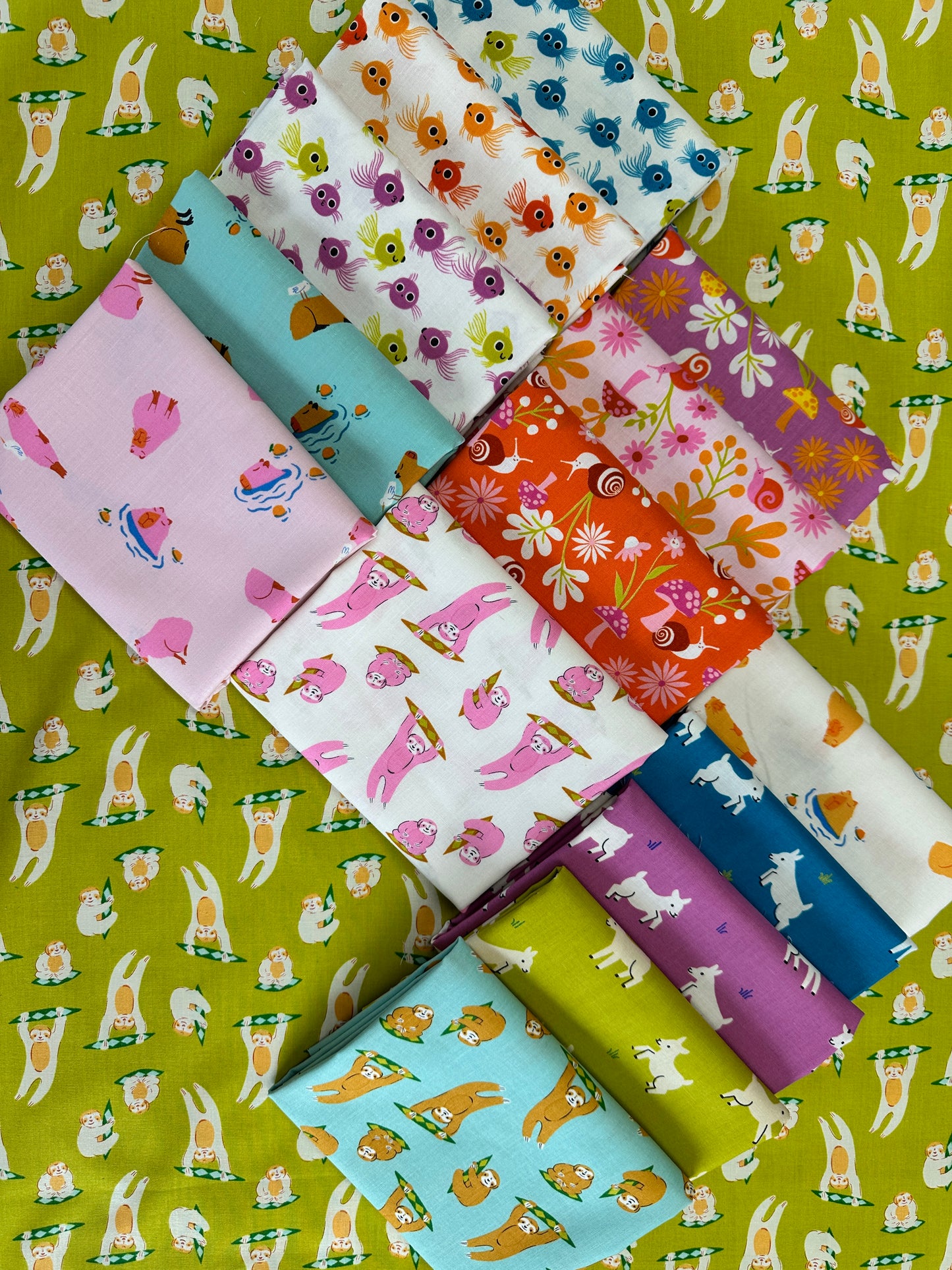 Animal Animal by Ruby Star Society Sloth Pistachio RS5168.15 Cotton Woven Fabric