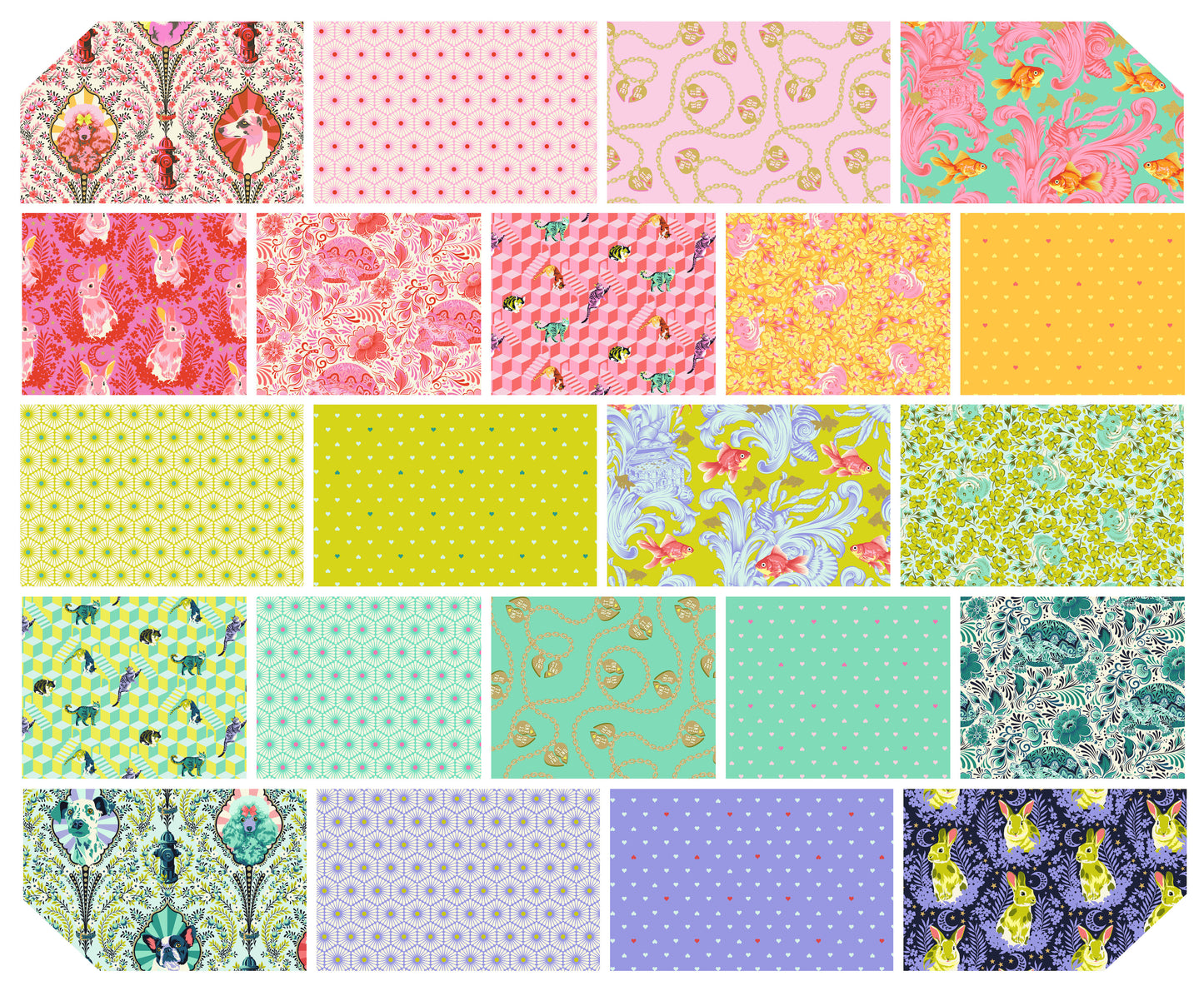 Besties by Tula Pink 2.5" Strips Bundle of 40 FB4DRTP.BESTIES Bundle