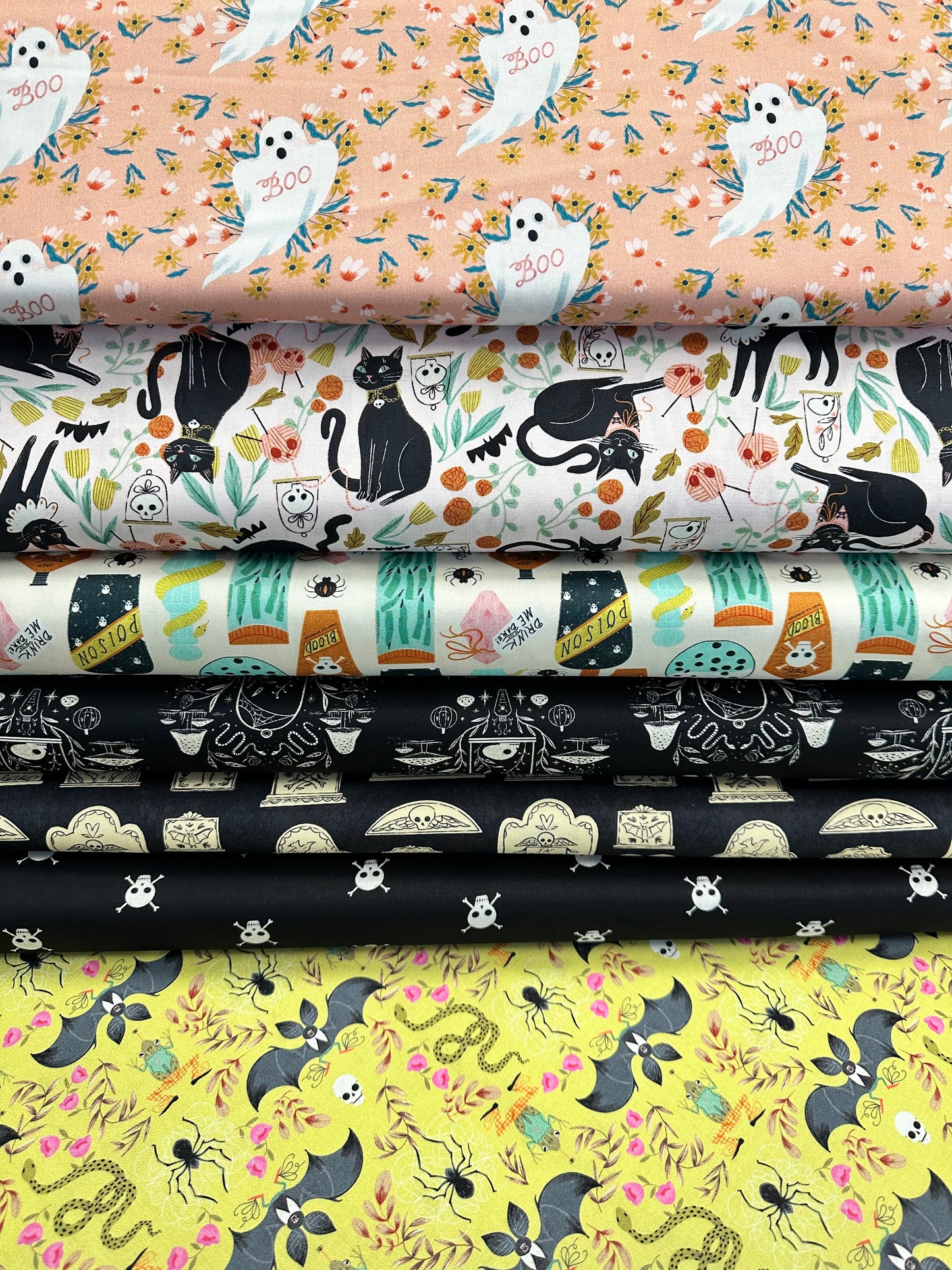 Boo by Faye Guanipa Batty Hemp ST-DFG2456HEMP Cotton Woven Fabric
