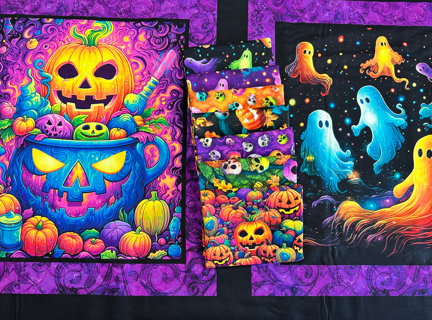 Bright Frights Pumpkin Night RCCD-23085-438-NIGHT Cotton Woven Fabric
