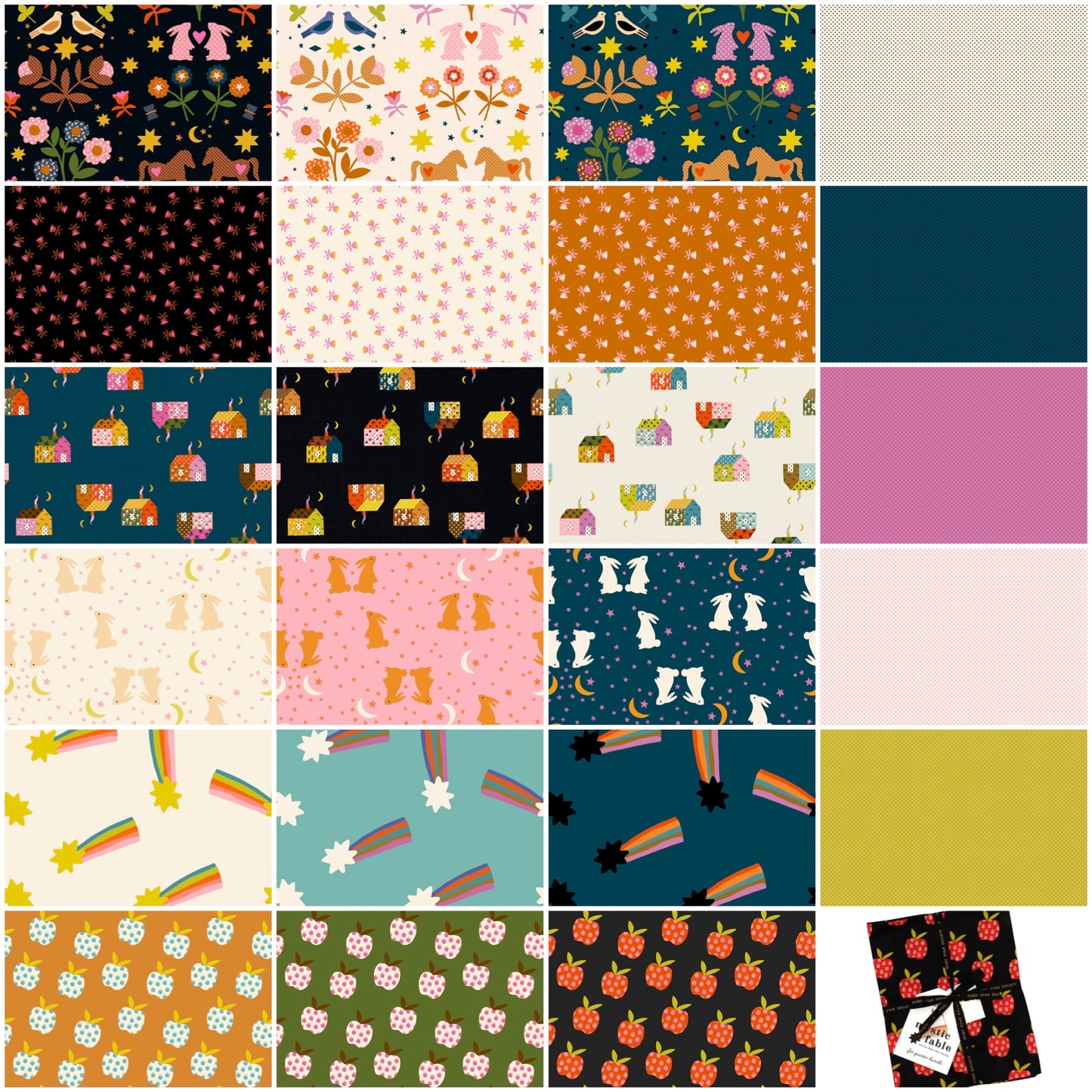 PREORDER ITEM EXPECTED IN MARCH 2026: Mystic Fable by Alexia Marcelle Abegg of Ruby Star Society 5" Squares Bundle of 42 Pieces RS4144PP Bundle