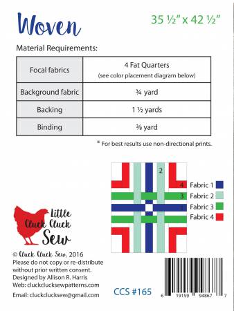 Woven Quilt Pattern by Cluck Cluck Sew CS165 Pattern