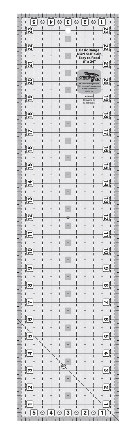 Creative Grids Quilt Ruler 6" x 24" CGRB6