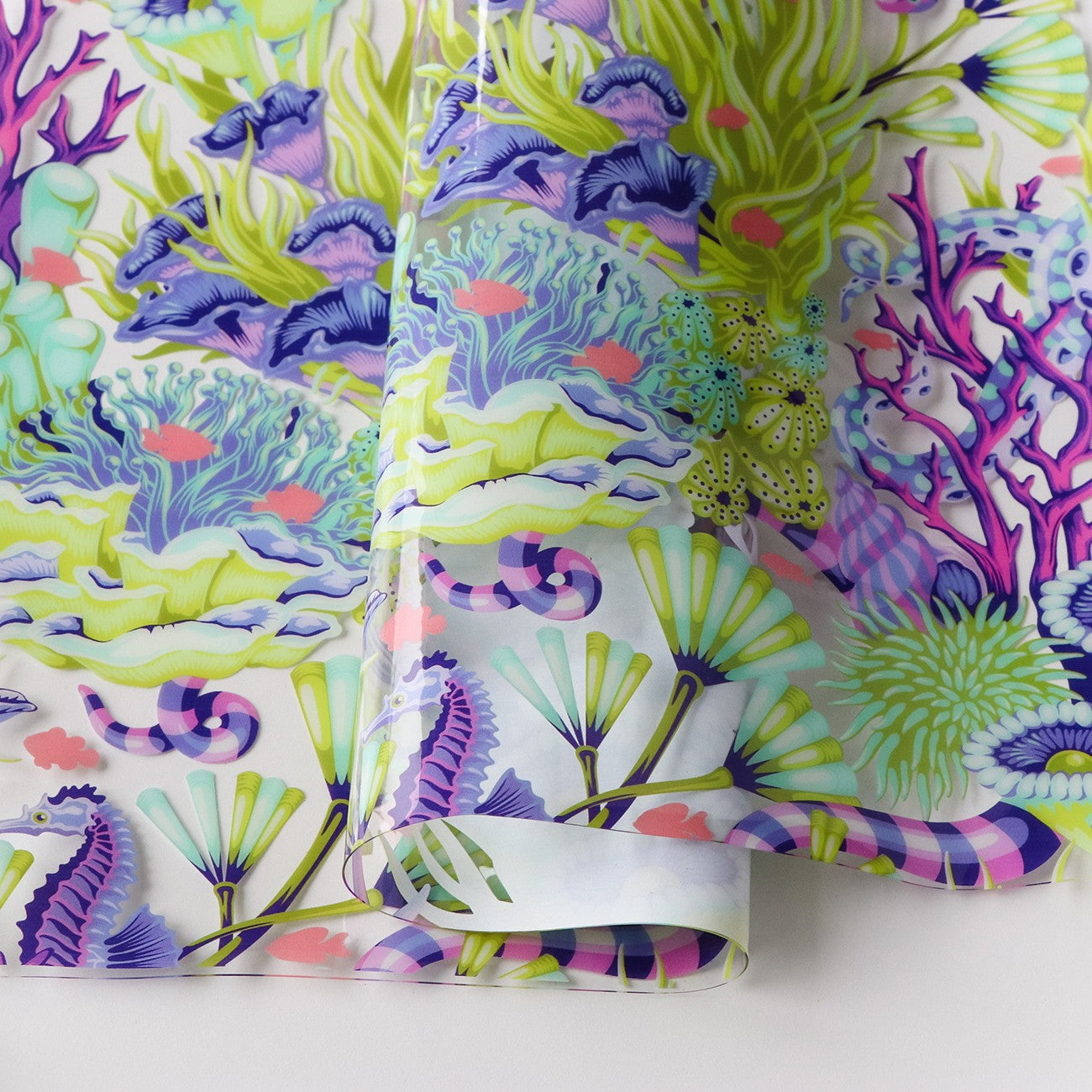 Preorder May 2026: Tula Pink Floral Reef Sallie Tomato: Reef What You Sew Vinyl 1/2 Yard Cut