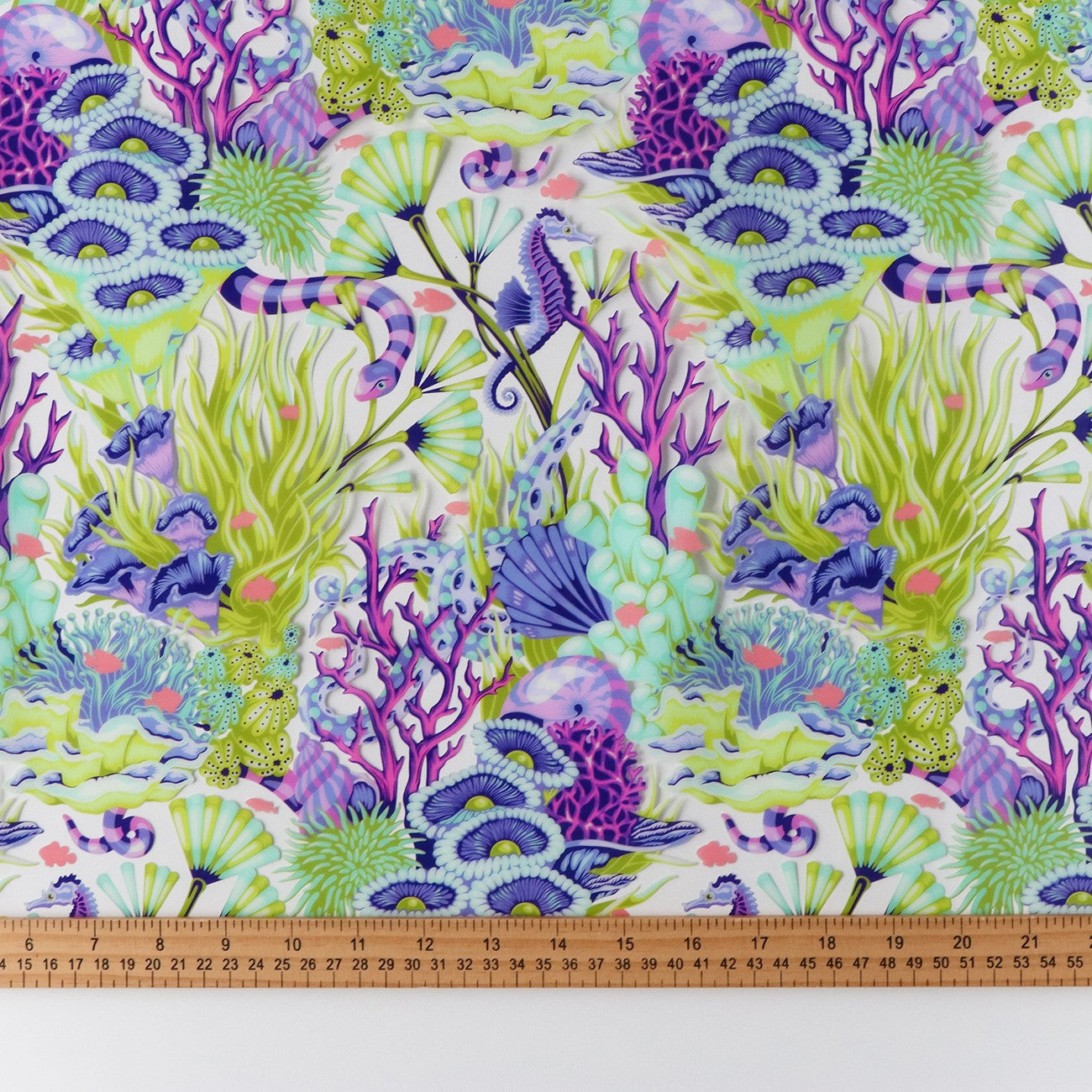 Preorder May 2026: Tula Pink Floral Reef Sallie Tomato: Reef What You Sew Vinyl 1/2 Yard Cut