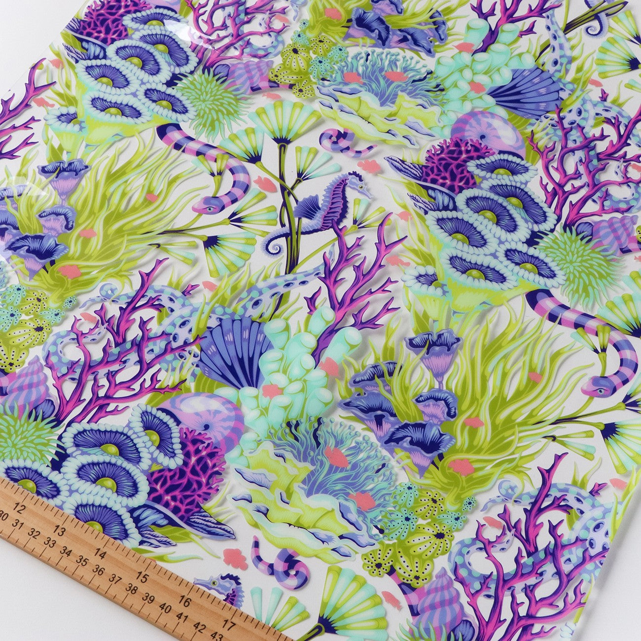 Preorder May 2026: Tula Pink Floral Reef Sallie Tomato: Reef What You Sew Vinyl 1/2 Yard Cut