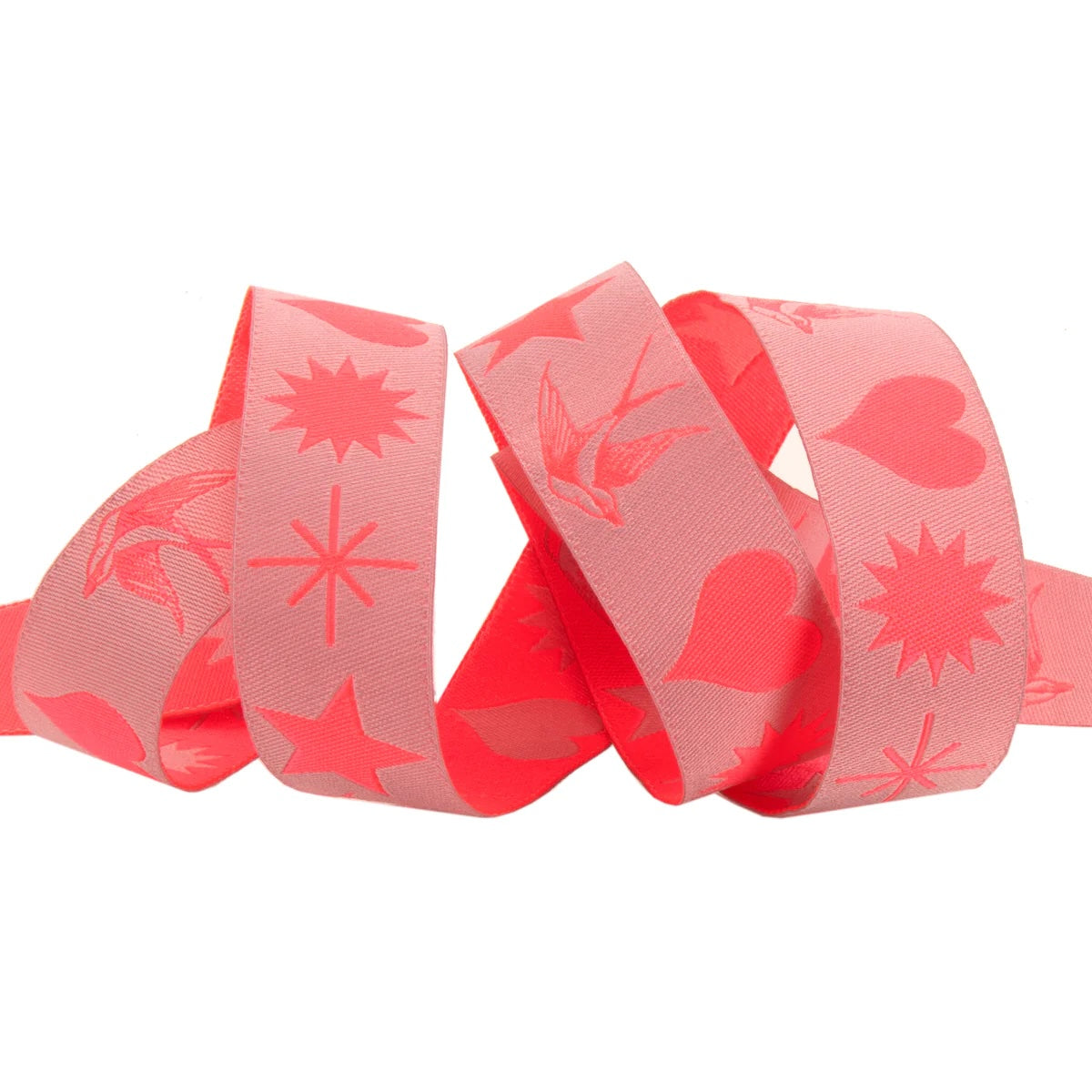 Tula Pink Everglow 7/8" Woven Jacquard Fairy Flakes Cosmic Woven Ribbon TK-107/22mm Col 3 Priced per Yard