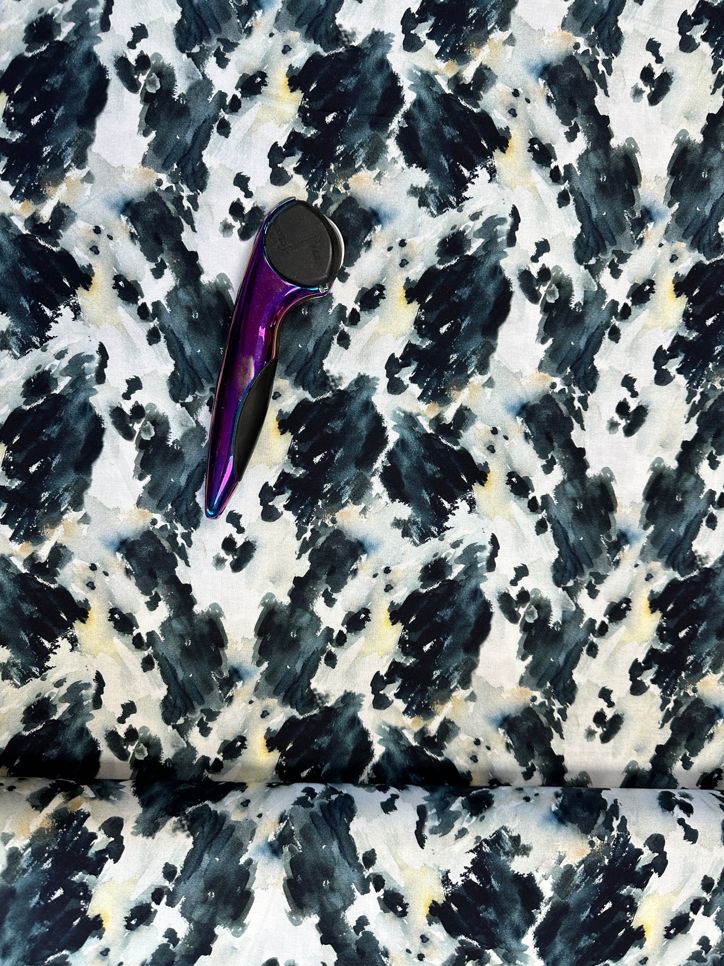 Country Living by John Keeling Digitally Printed Country Living Cow Print 21683-WHT-CTN-D Cotton Woven Fabric