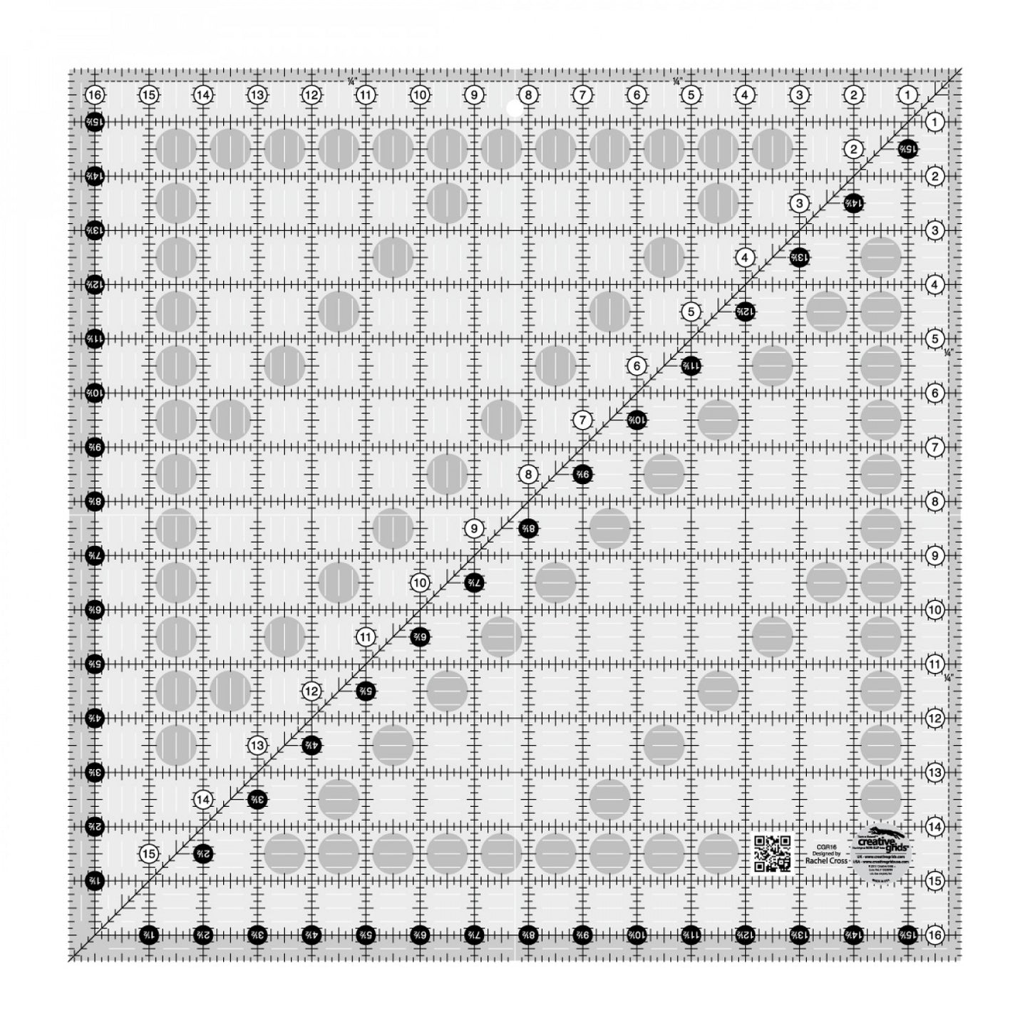 Quilt Ruler 16-1/2in Square CGR16