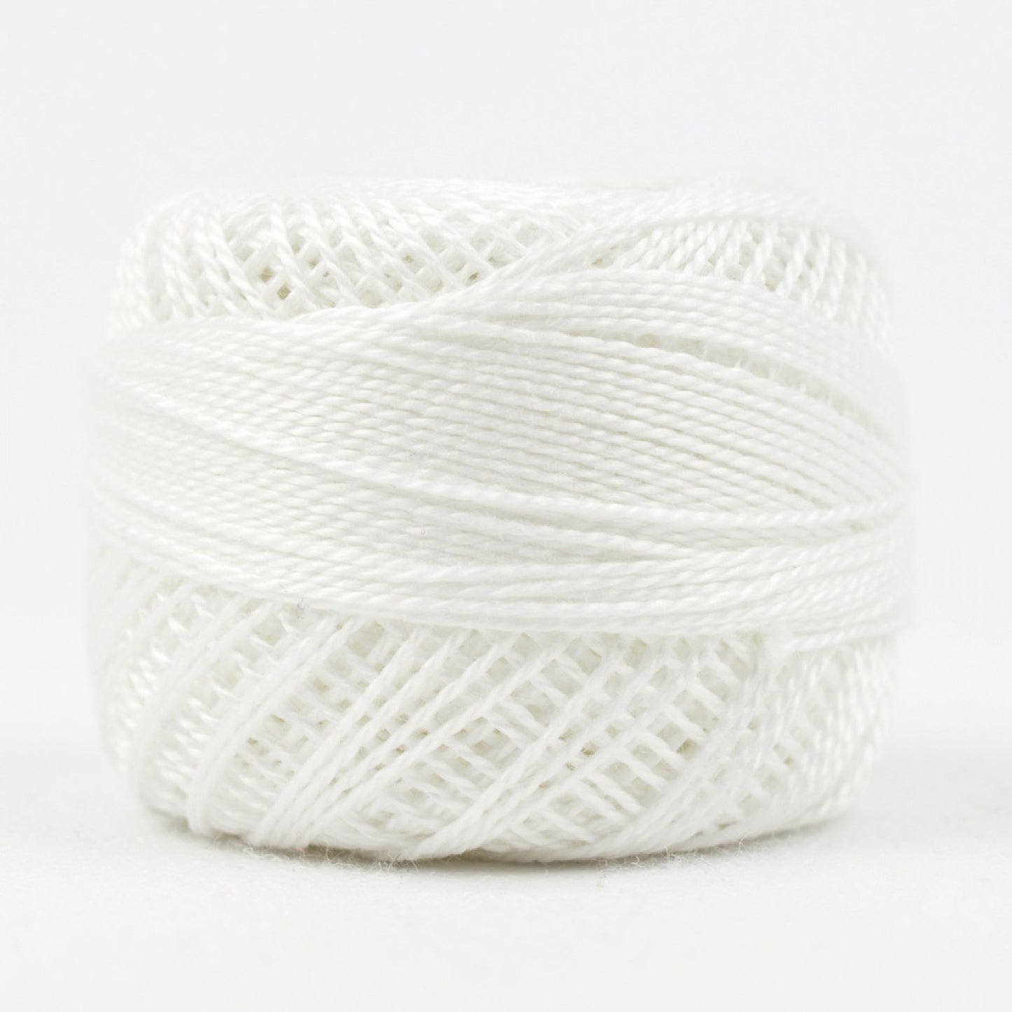 8wt 5-Gram Solid Perle Cotton Ball 42yd White EL5G-100