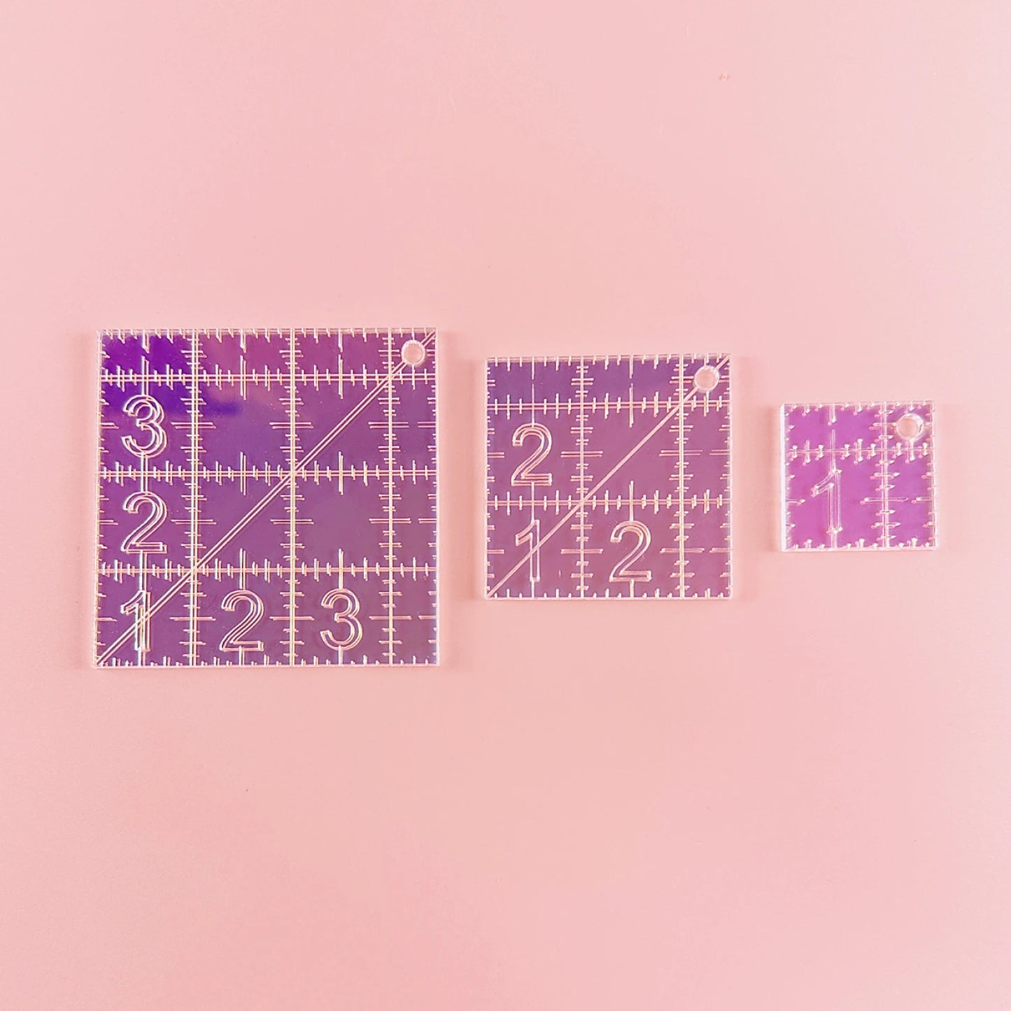Mini Squares Ruler Set Iridescent FN-RULMINIRI