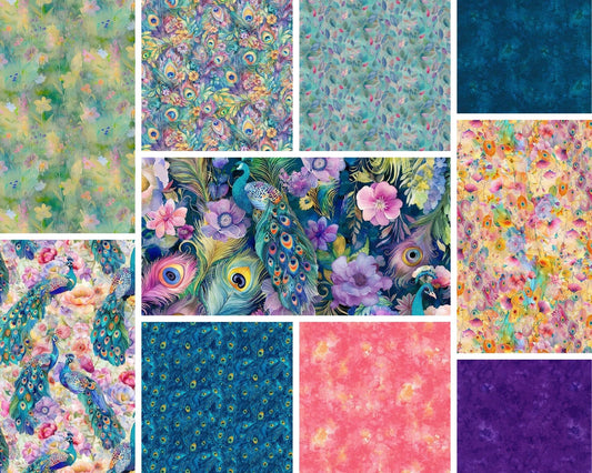 PREORDER ITEM EXPECTED JANUARY 2026: Wild Beauty Fat Quarter Bundle of 10 Prints Cotton Woven