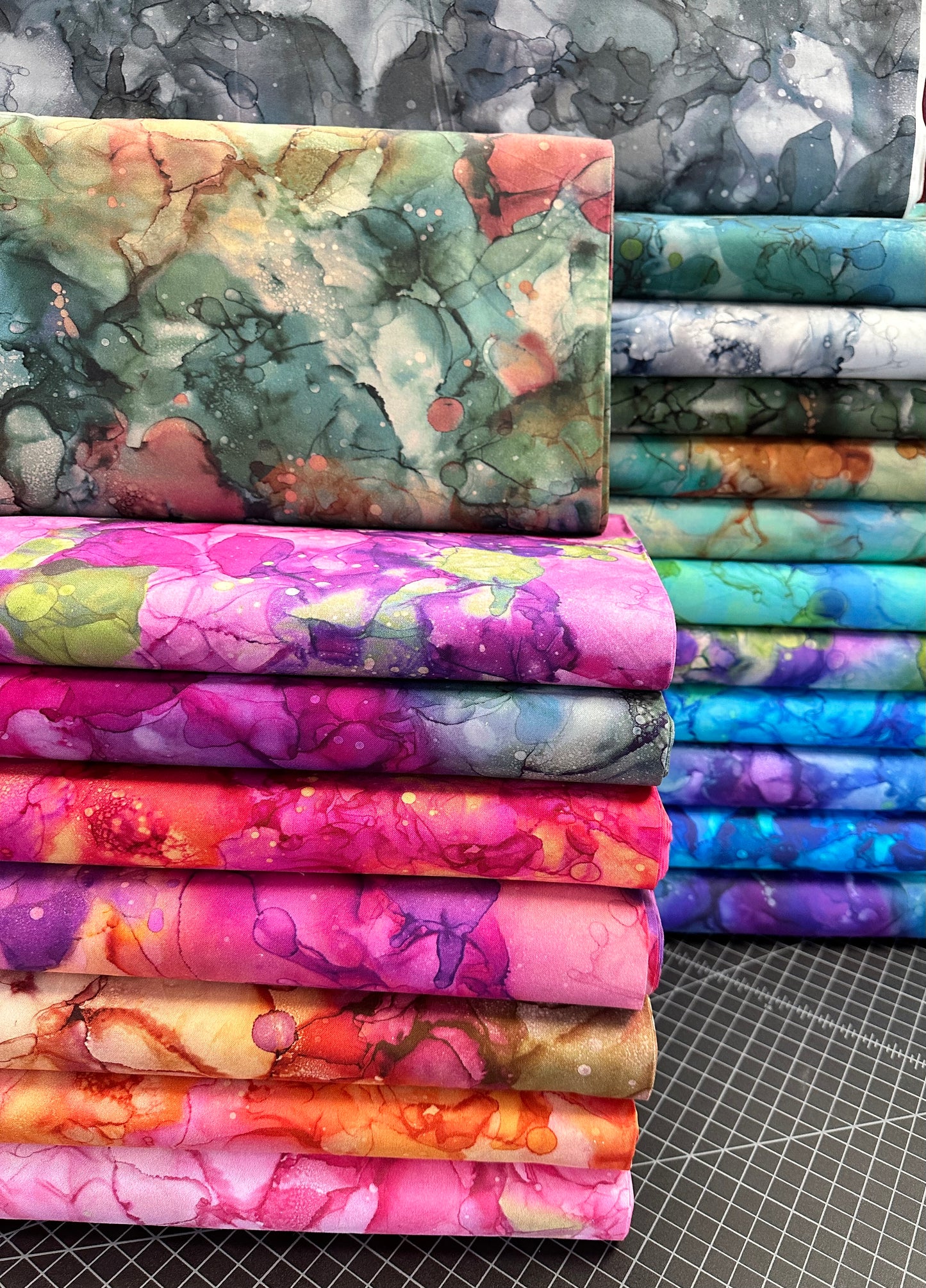 Fluidity Deborah Edwards and Melanie Samra Night Pine DP27234-78 Digitally Printed Cotton Woven Fabric