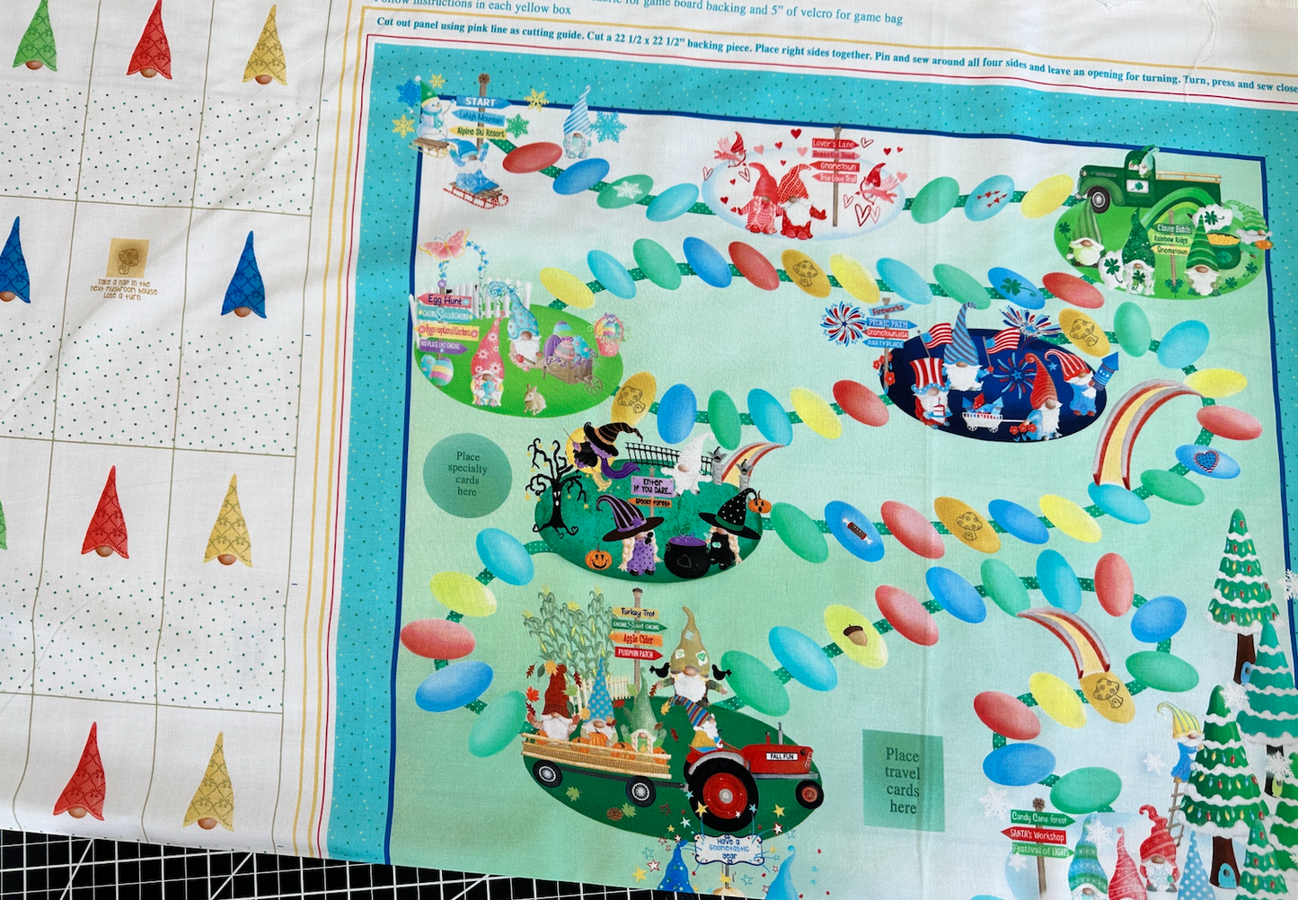 Gnome Land by Andi Metz 35" Panel Game 14144B-99 Fabric