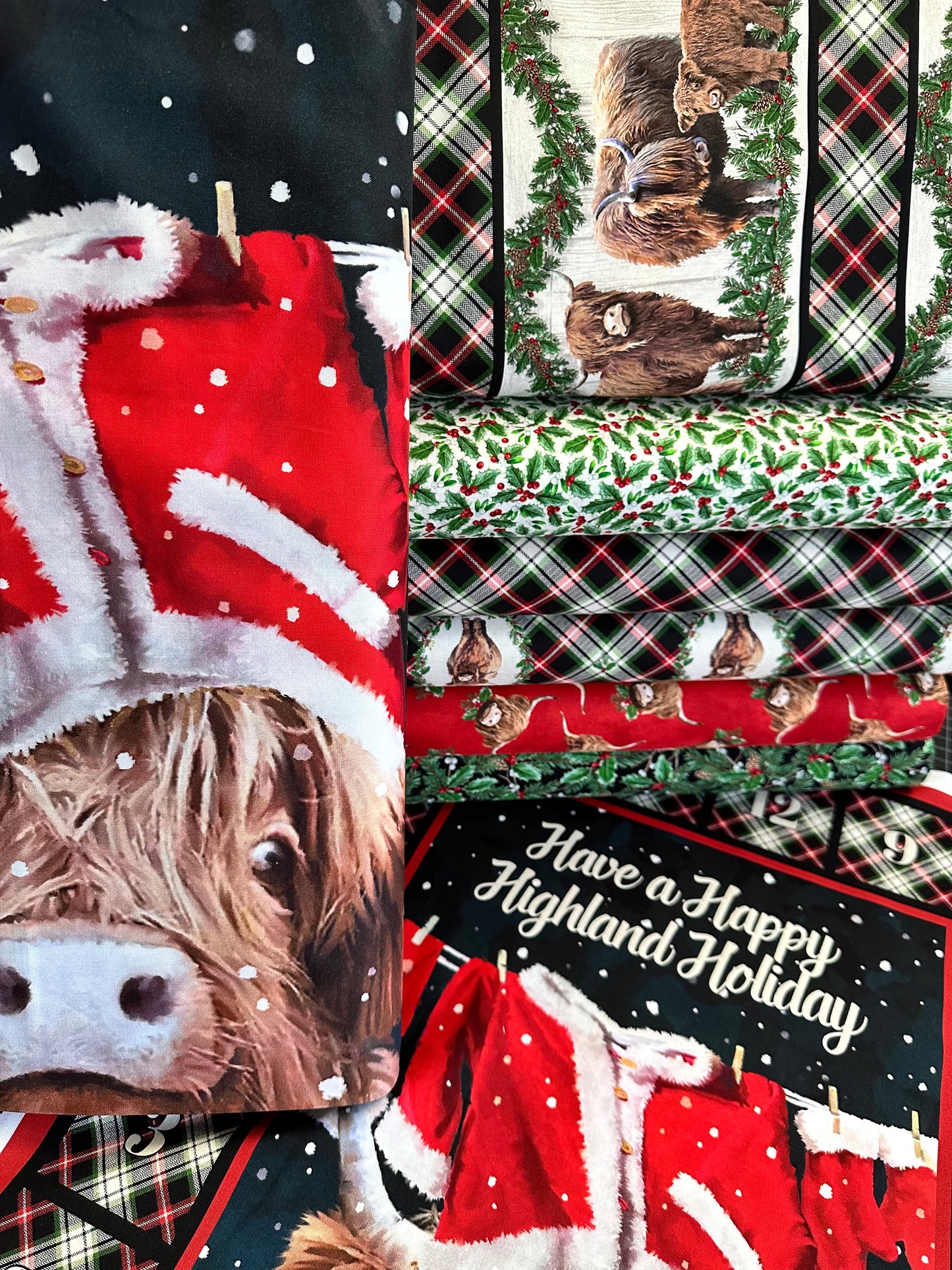 Highland Heart by Jason Kirk 24" Panel Advent Calendar Black / Multi DP28053-99 Cotton Woven Panel