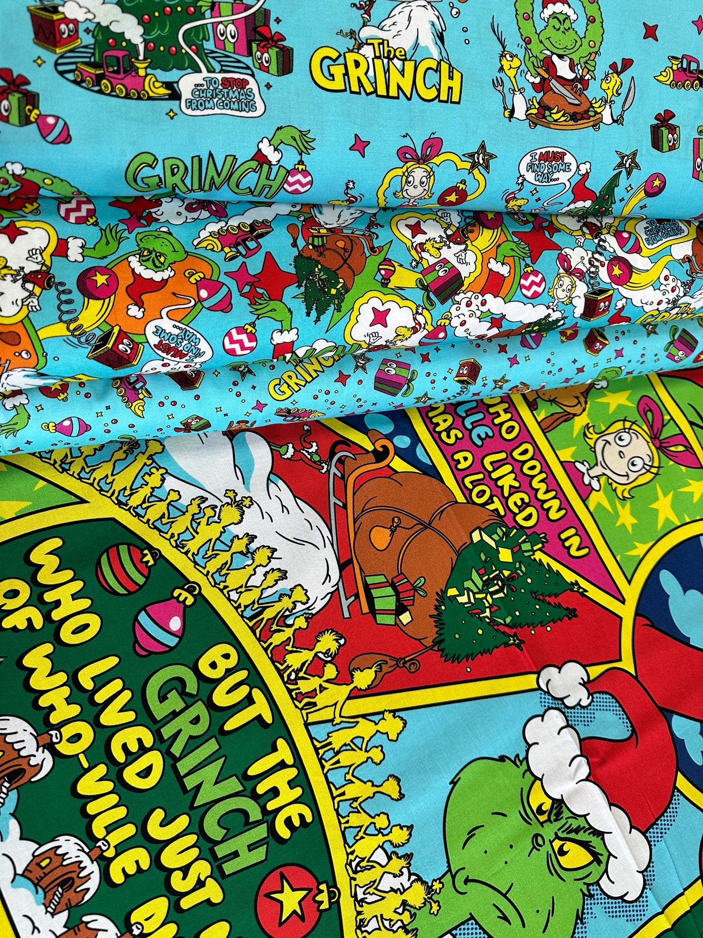 Licensed How the Grinch Stole Christmas by Dr. Seuss Enterprises Holiday    24” Panel ADED-23097-223 Cotton Woven Fabric