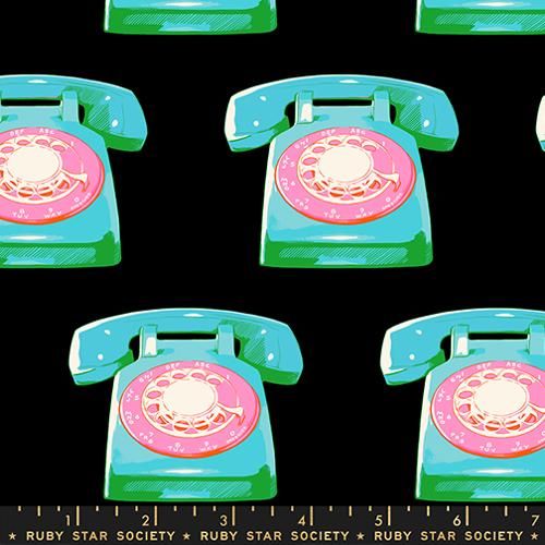 Sparkle Mart Telephones Novelty Vintage Retro Kitsch Black RS0121 18 by Melody Miller of RSS